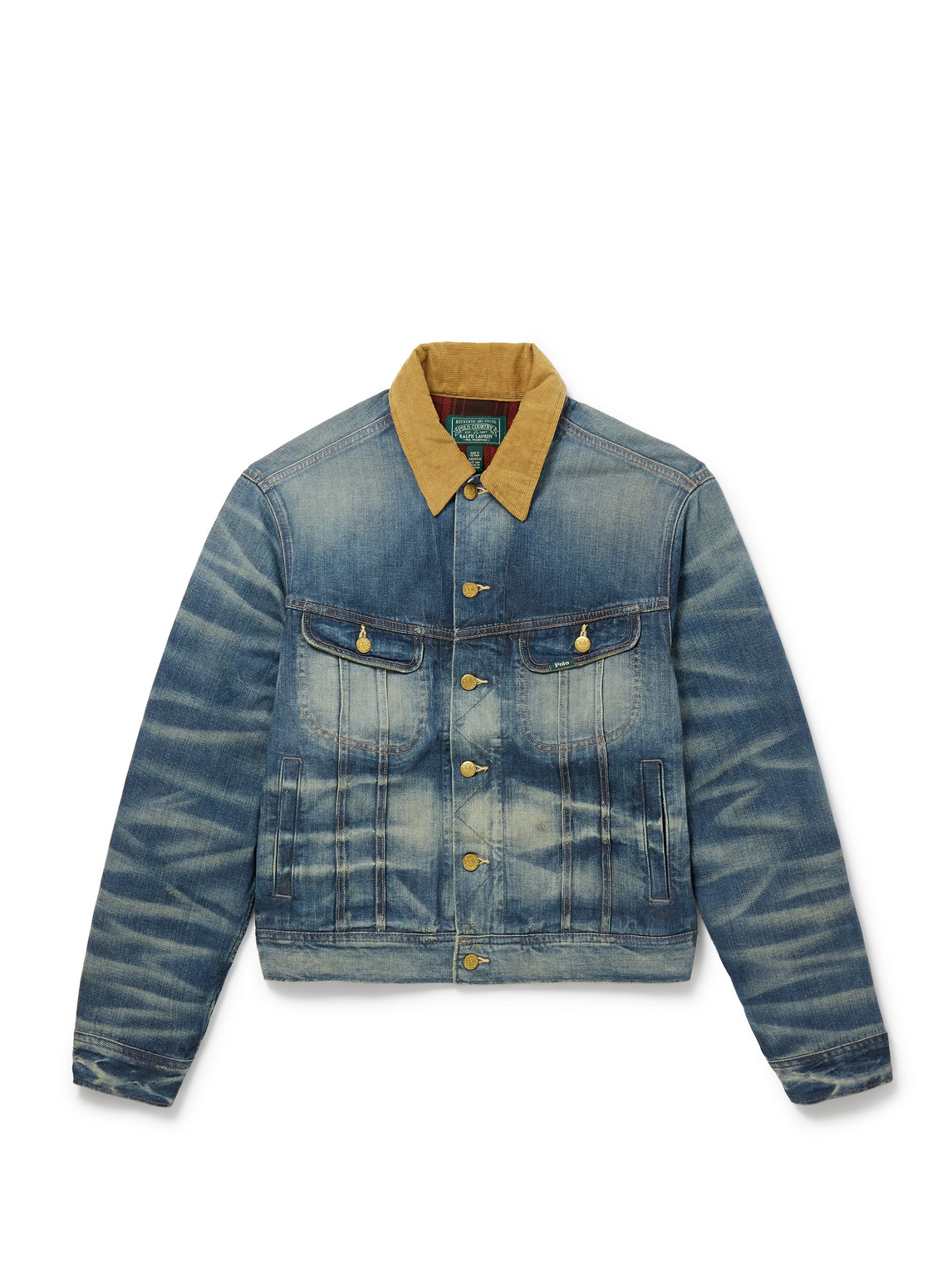 Polo Country Corduroy-Trimmed Denim Trucker Jacket