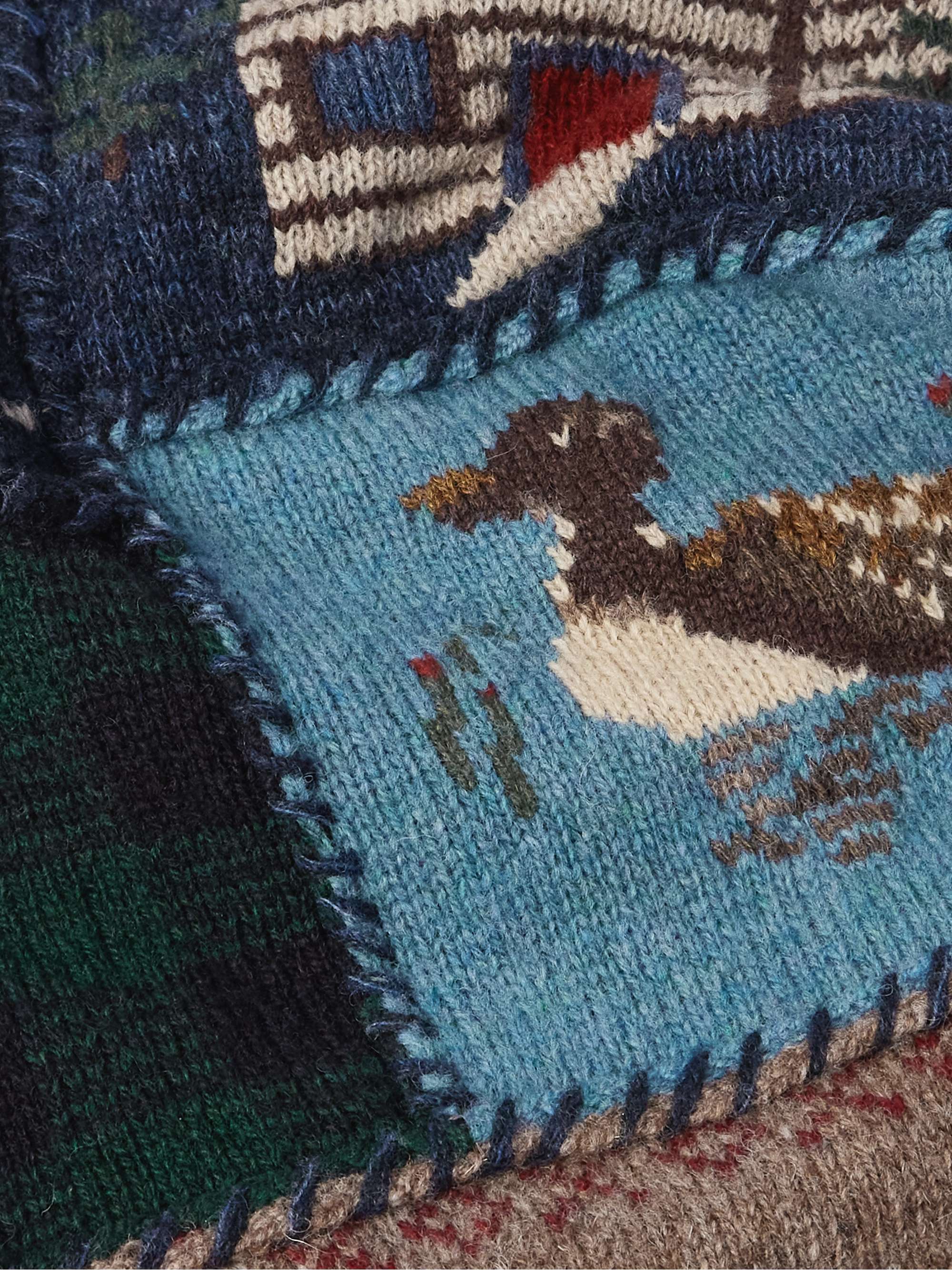 POLO RALPH LAUREN Polo Country Patchwork Jacquard-Knit Wool POLO RALPH LAUREN Polo Country Patchwork Jacquard-Knit Wool