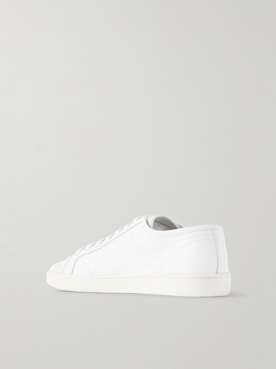 Saint Laurent Gym Low Logo-print Leather Sneakers In White