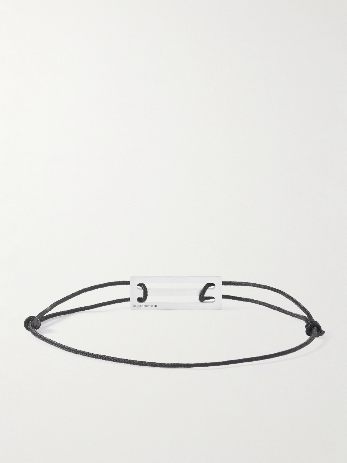 Le Gramme Le 2.5g Sterling Silver, Enamel And Cord Bracelet In Green