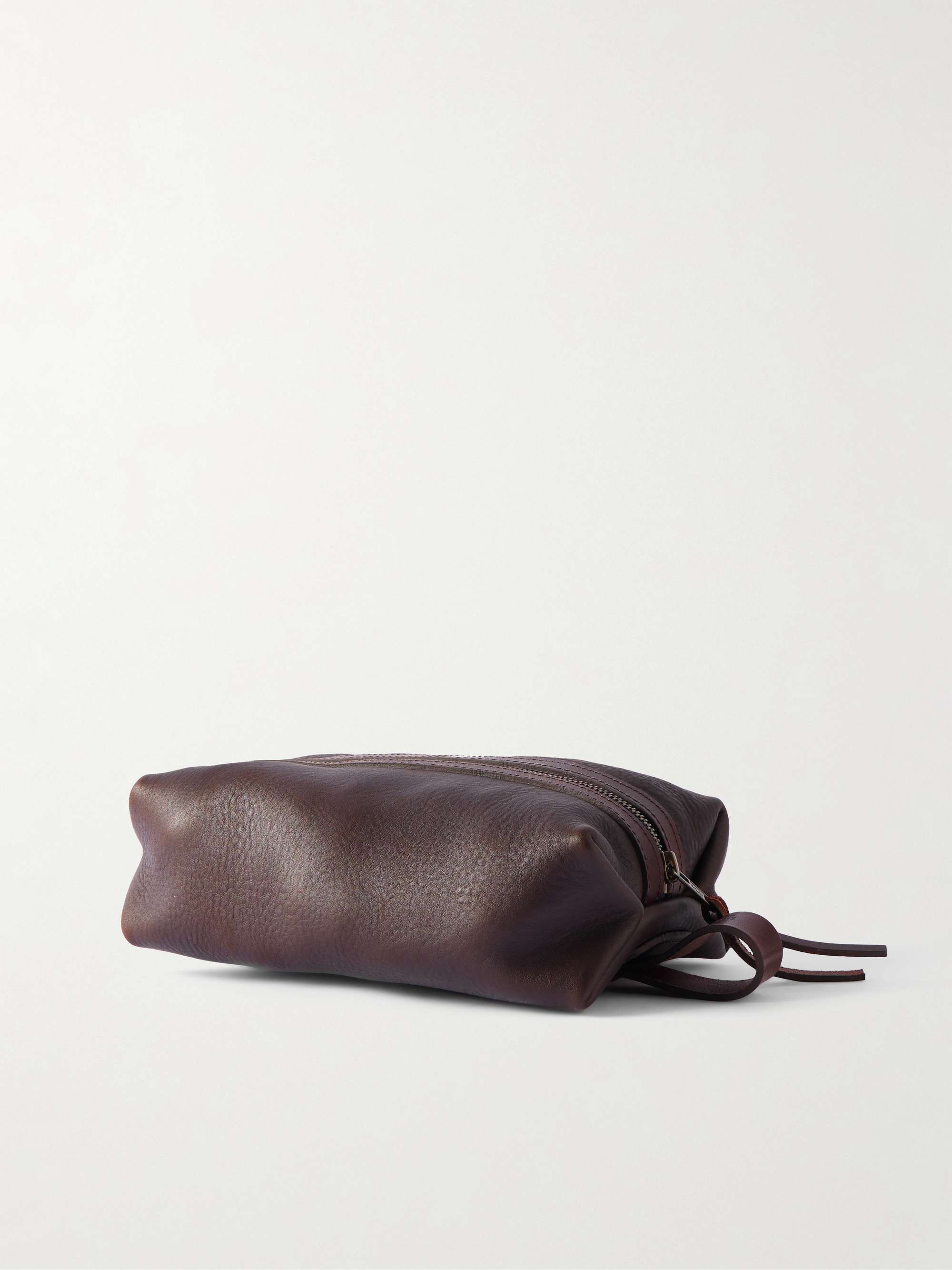 BLEU DE CHAUFFE Zazou Full-Grain Leather Wash Bag