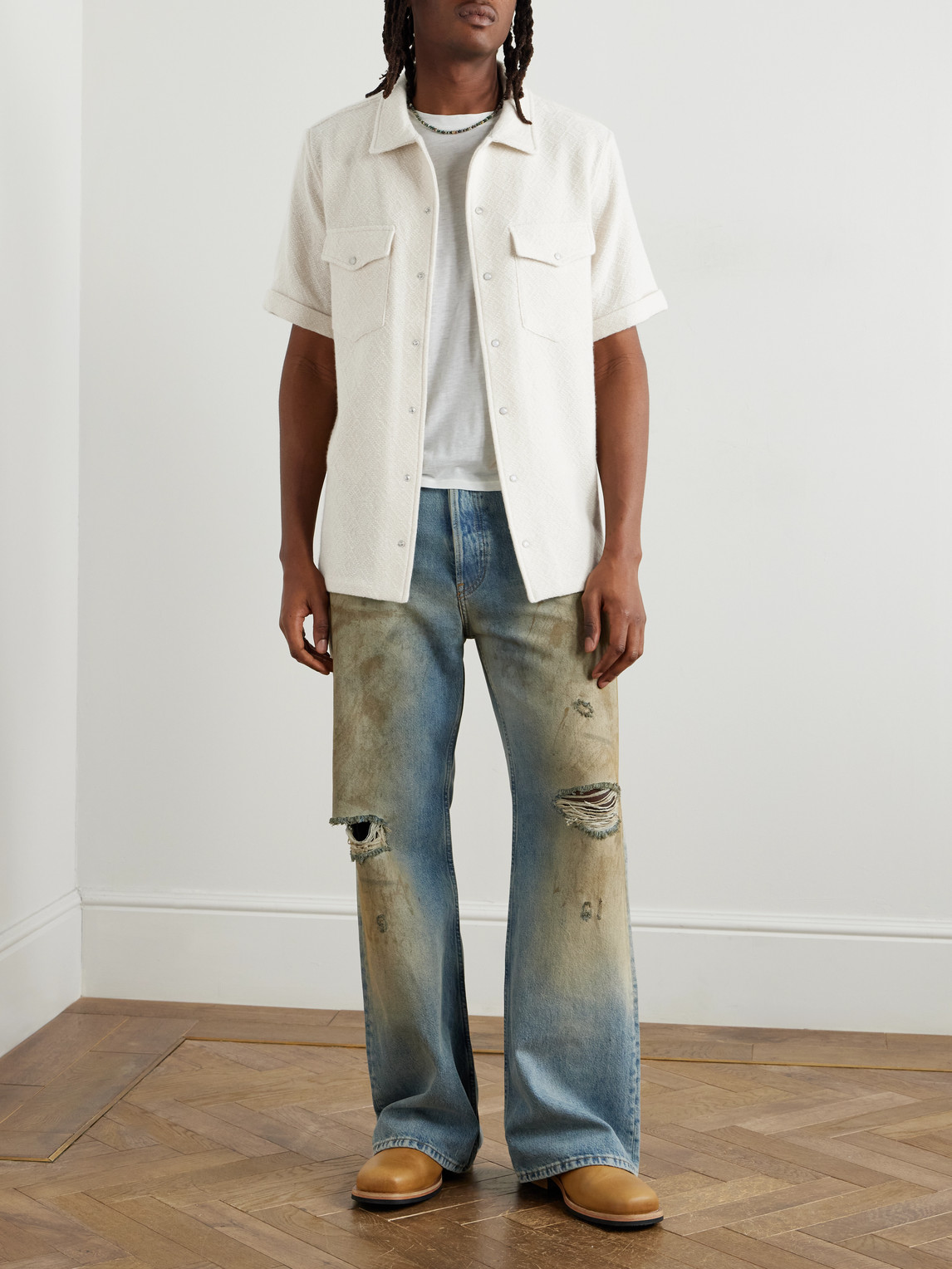 Cashmere-Jacquard Shirt
