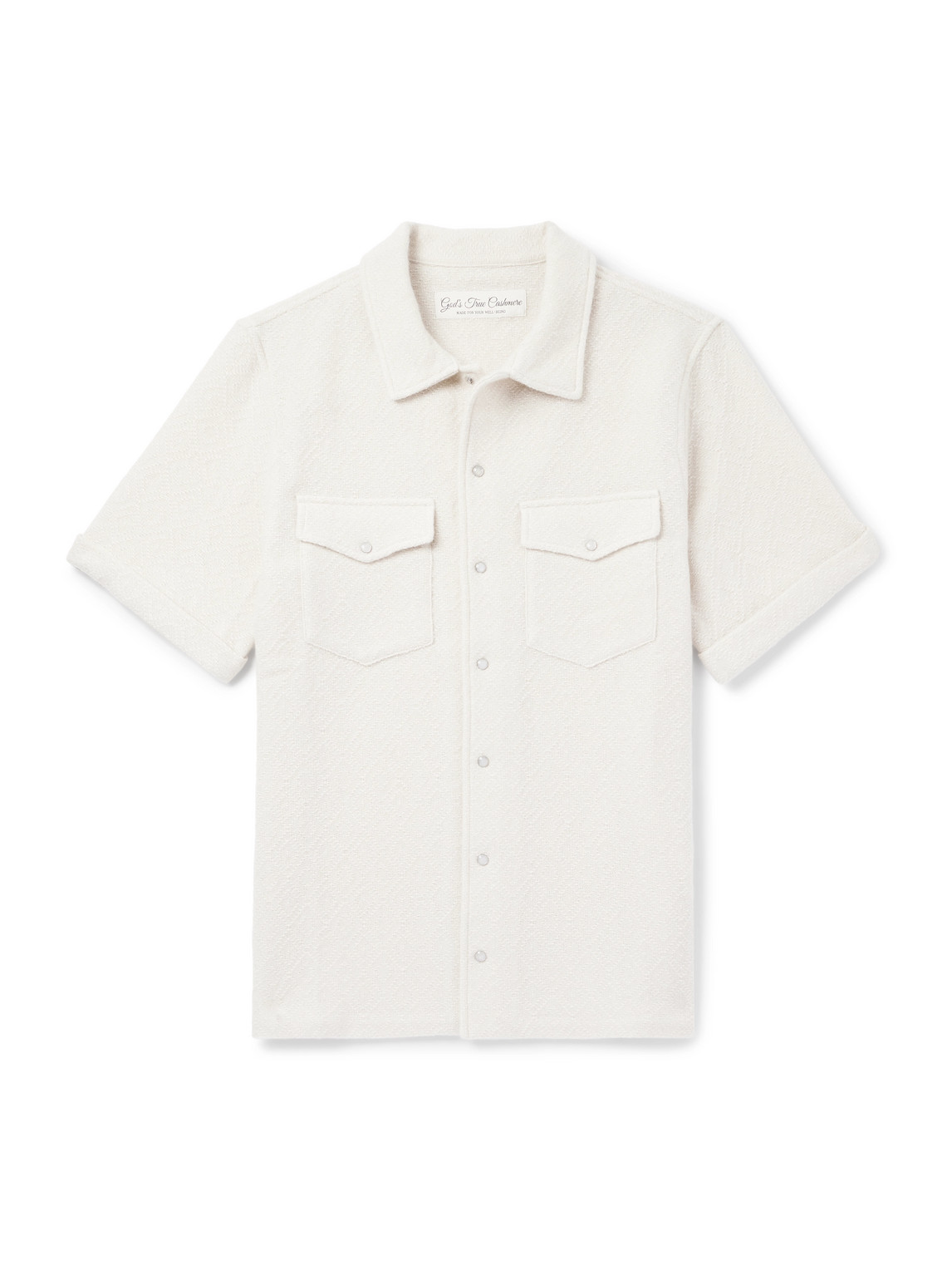 God's True Cashmere Cashmere-jacquard Shirt