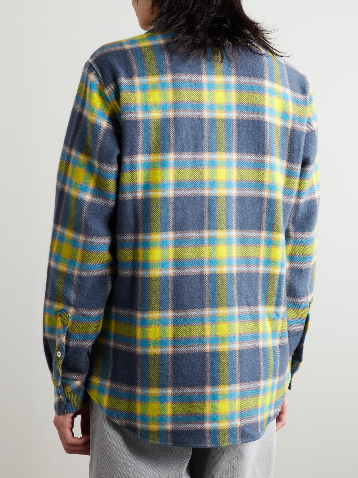  God's True Cashmere - Explorer Checked Cashmere Shirt - Men - Blue - Xs 