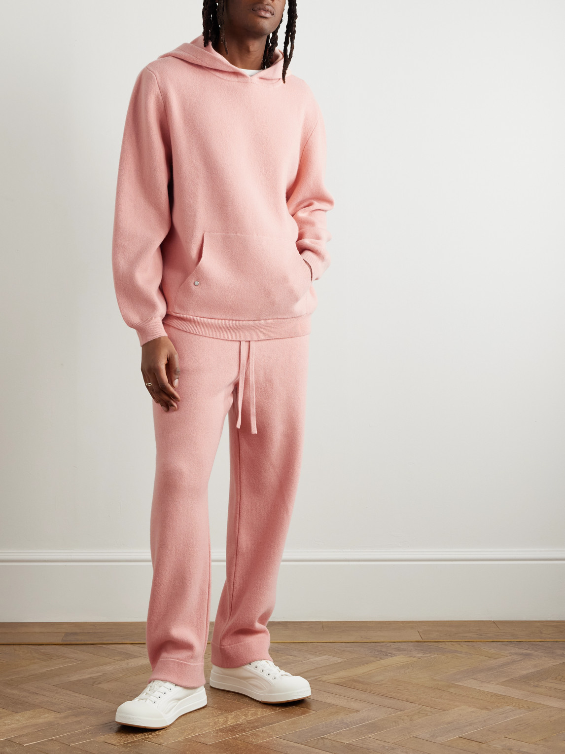 God's True Cashmere Wanderer Embellished Cashmere Hoodie In Pink