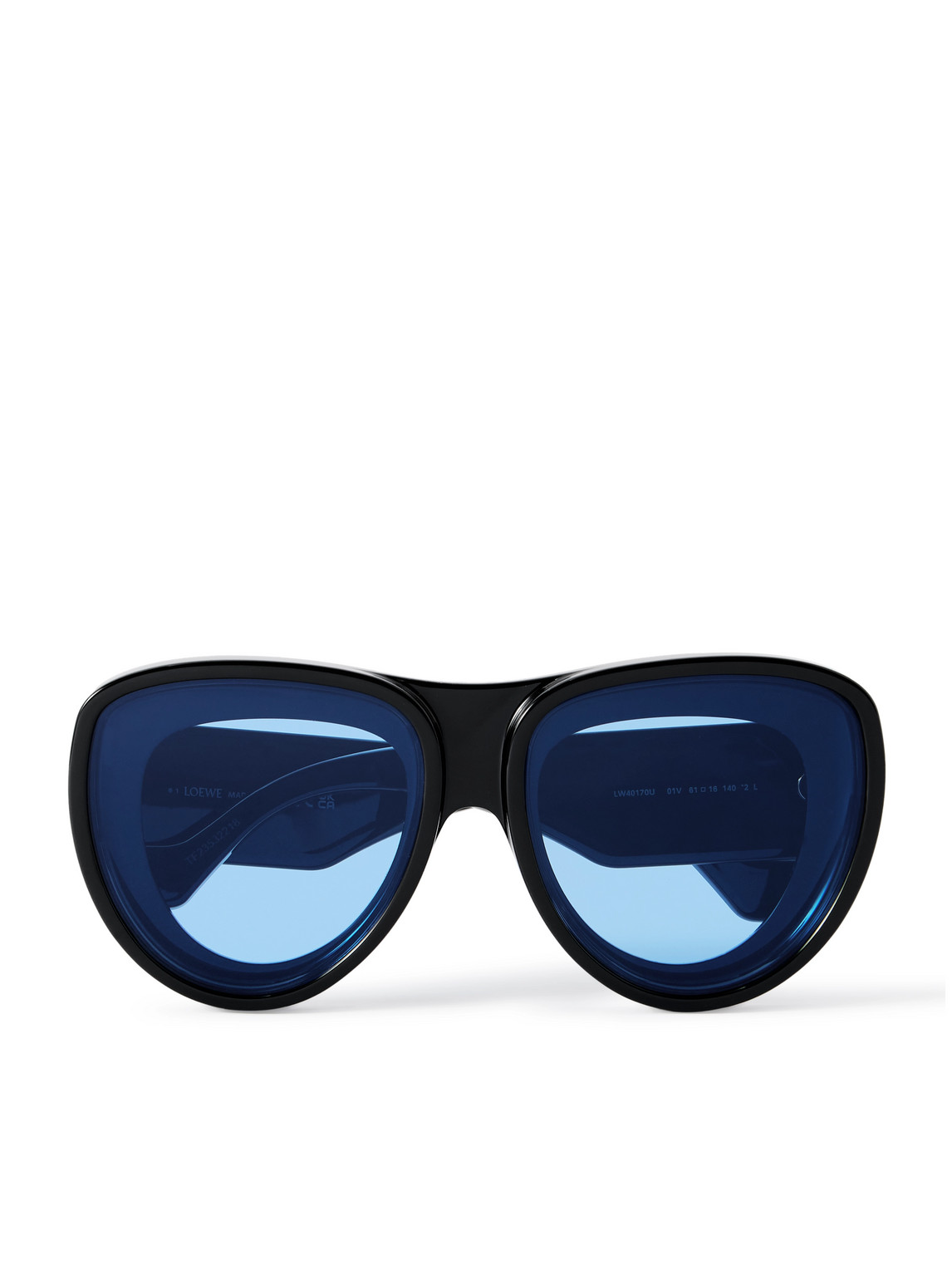 Loewe Paula's Ibiza Oversized D-frame Acetate Sunglasses In Black