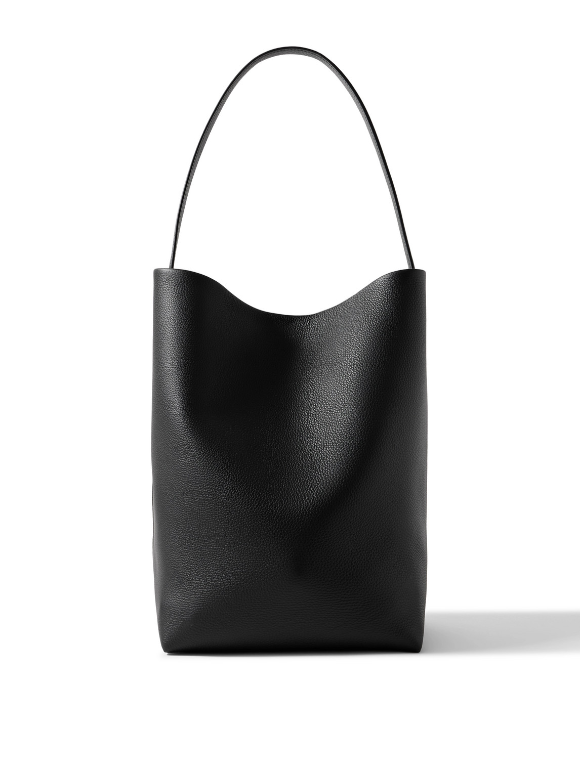 The Row N/s Park Large Full-grain Leather Tote Bag In Black