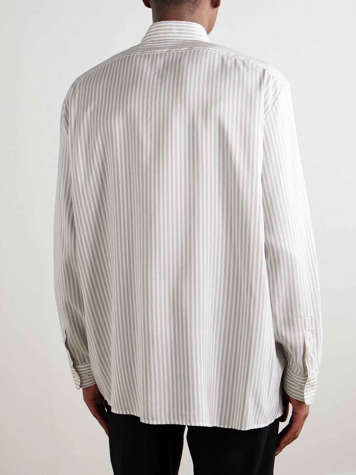 The Row Feme Striped Silk Shirt