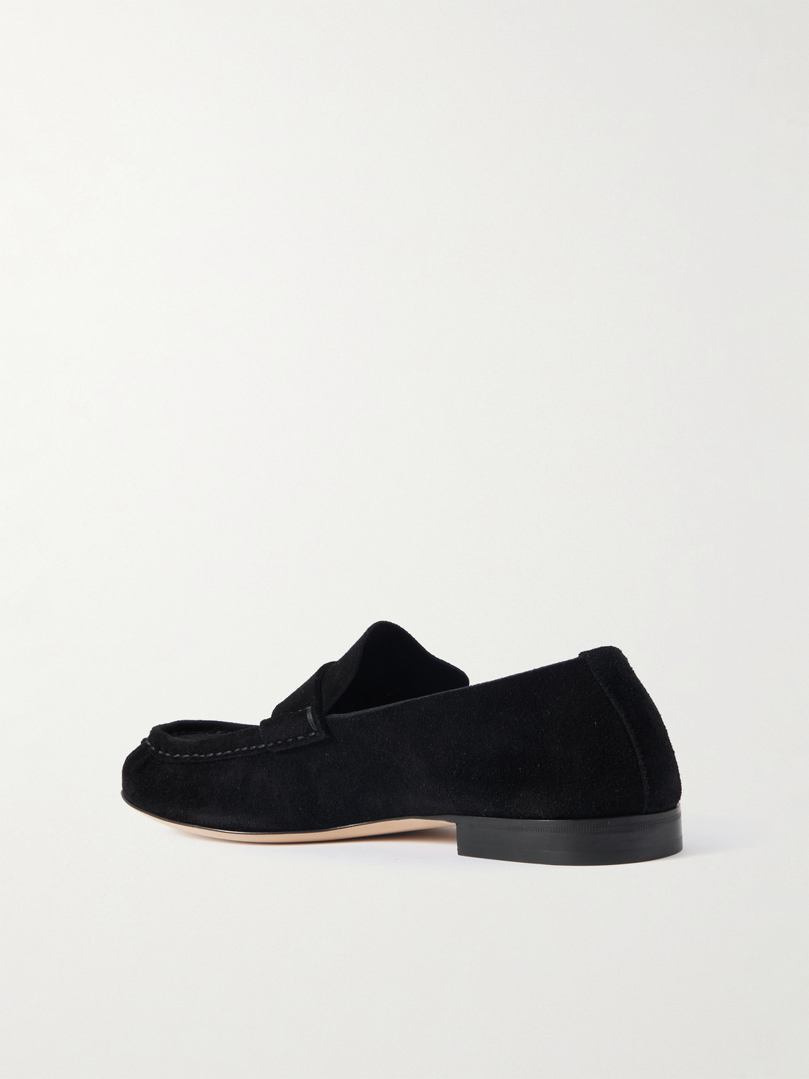 The Row Suede Loafers In Black