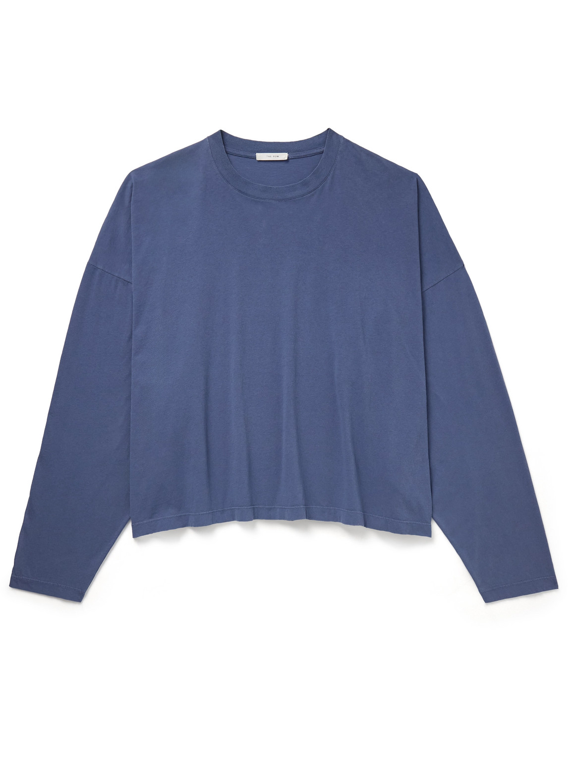 The Row Haru Cotton-jersey T-shirt In Blue