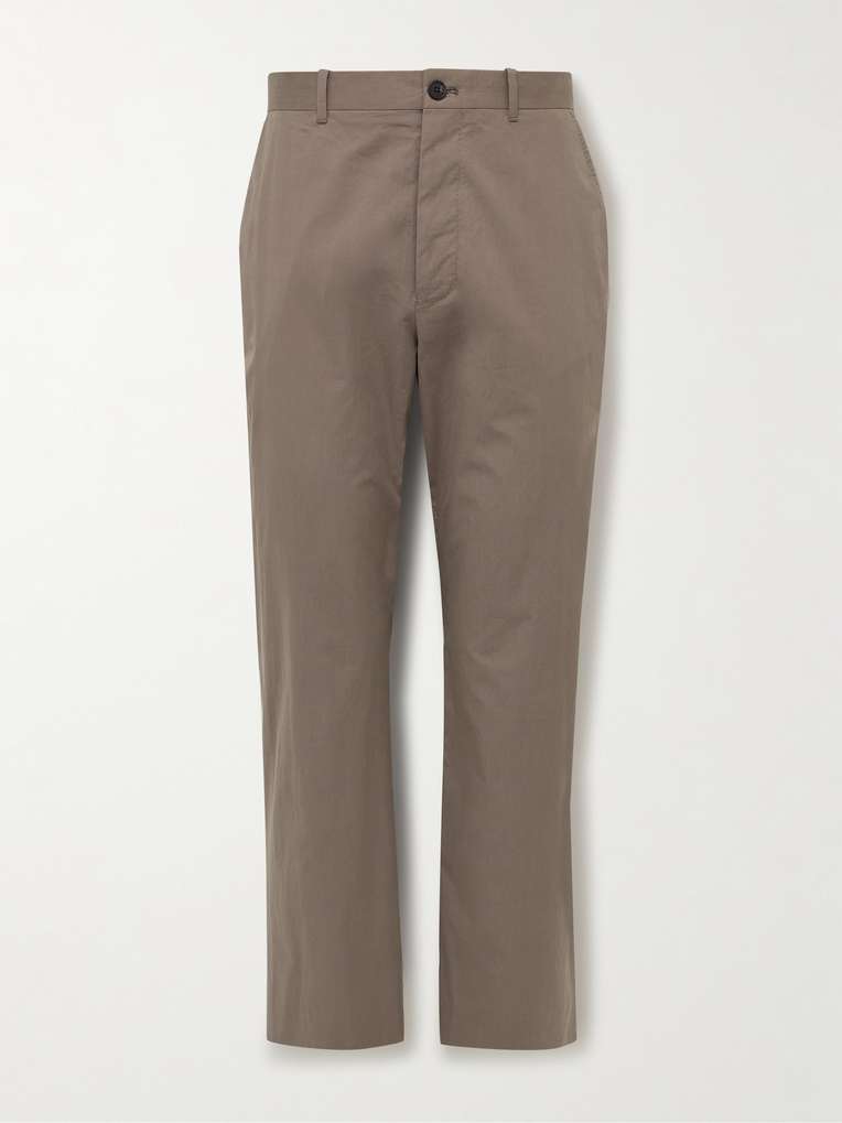 The Row — Lerio Straight-Leg Cotton-Poplin Trousers