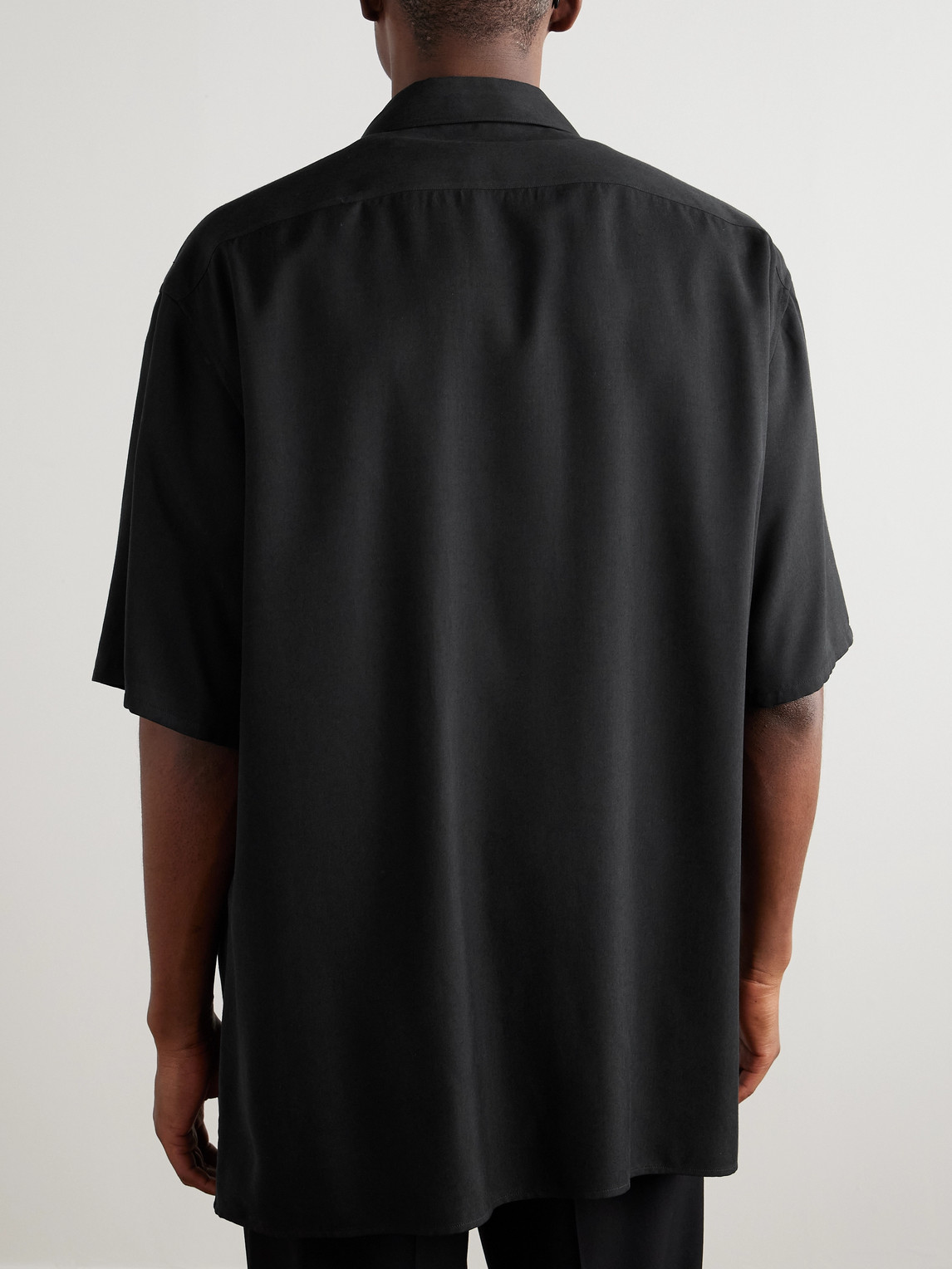 The Row Rodolfo Cotton & Silk Shirt In Black