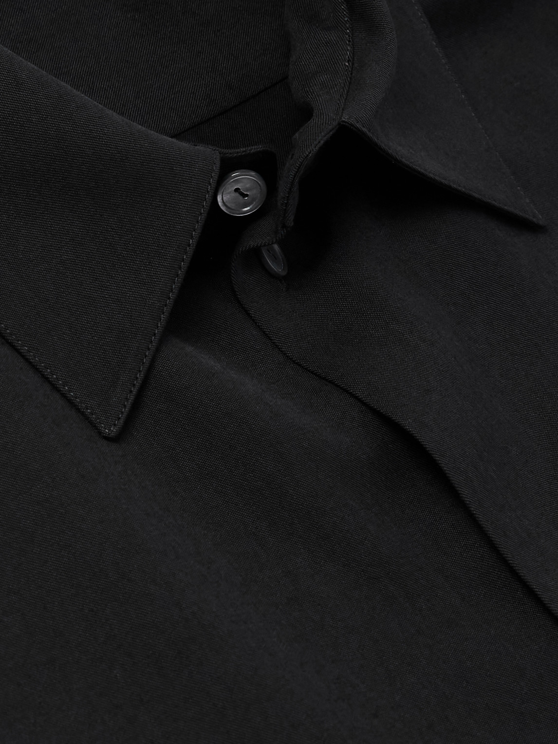 The Row Rodolfo Cotton & Silk Shirt In Black