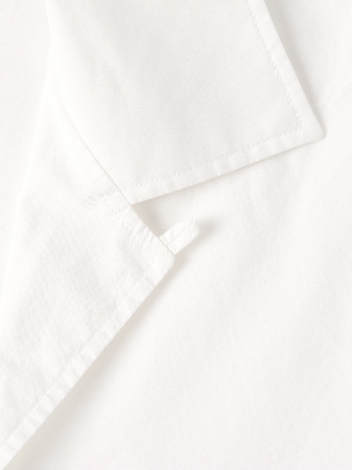 The Row Elijas Convertible-collar Cotton-poplin Shirt In White