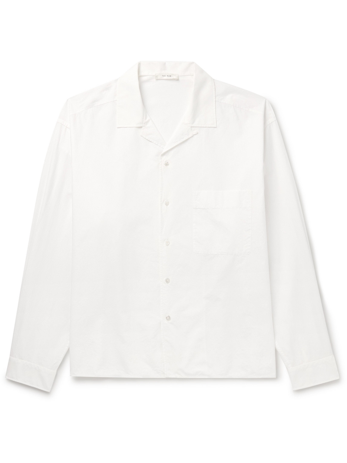 The Row Elijas Convertible-collar Cotton-poplin Shirt