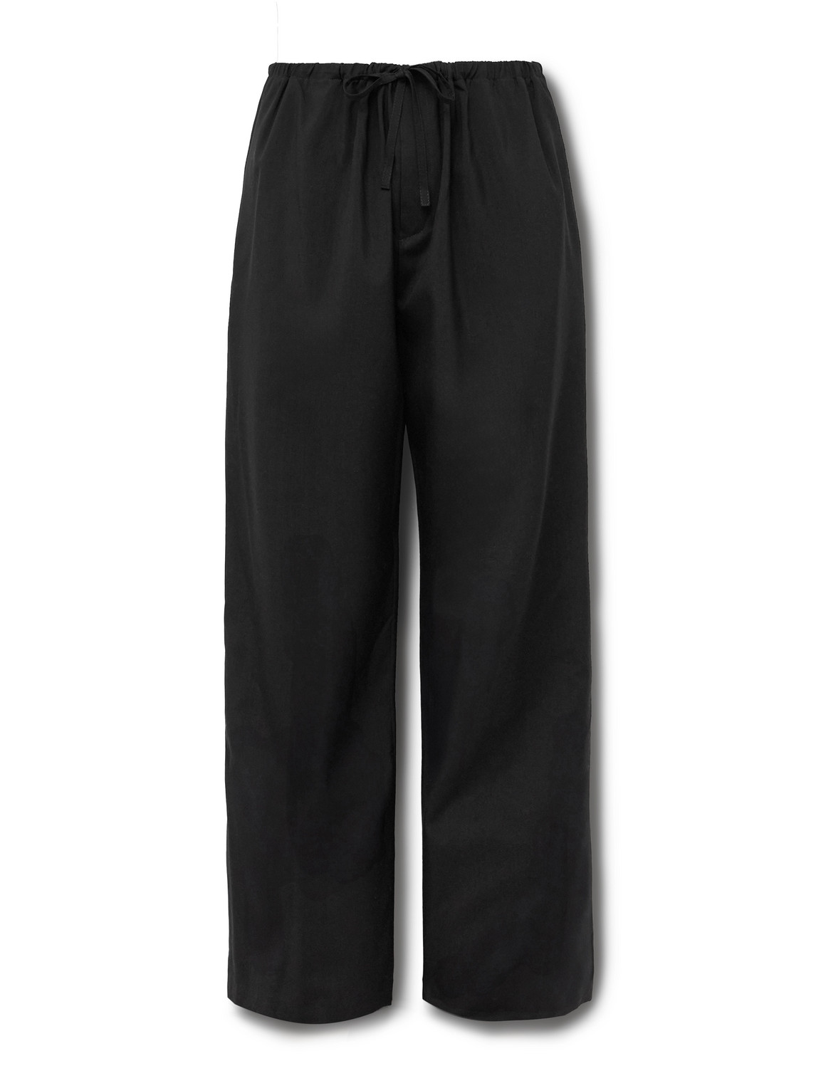 The Row Xon Wide-leg Wool-crepe Drawstring Trousers
