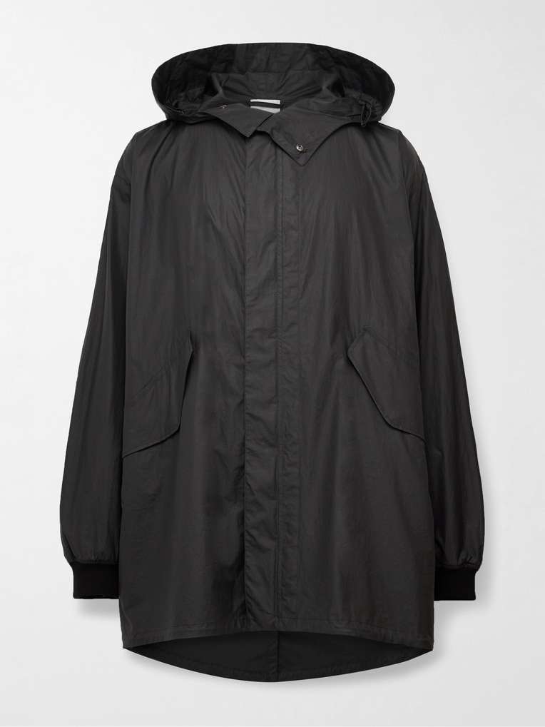 The Row — Kemet Oversized Coated-Cotton Hooded Jacket