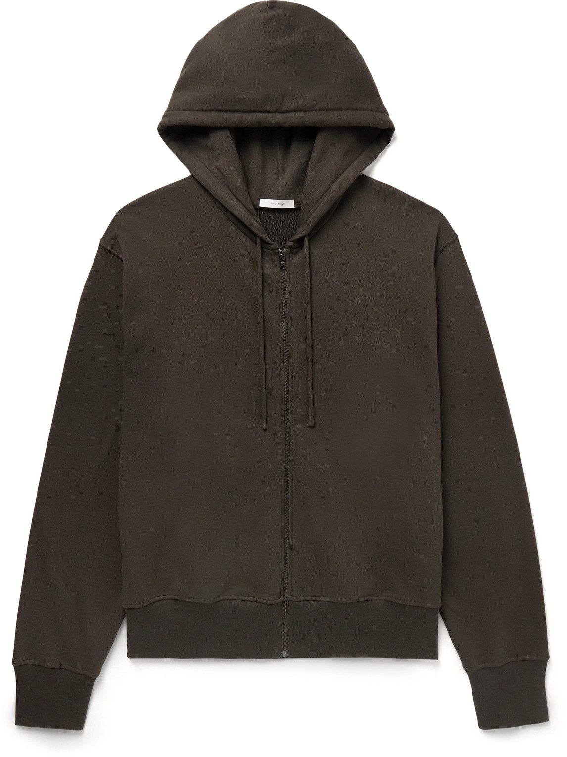 The Row Roki Cotton And Cashmere-blend Jersey Zip-up Hoodie