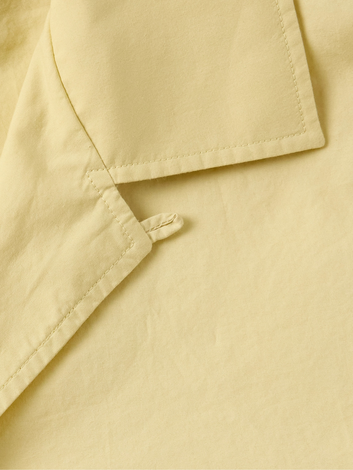 The Row Elijas Convertible-collar Cotton-poplin Shirt In Yellow