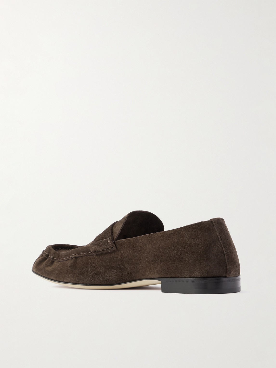 The Row Suede Loafers In Brown