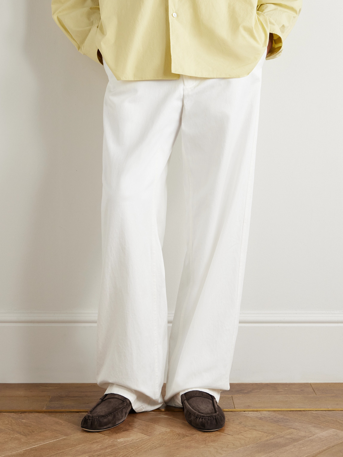The Row Suede Loafers In Brown
