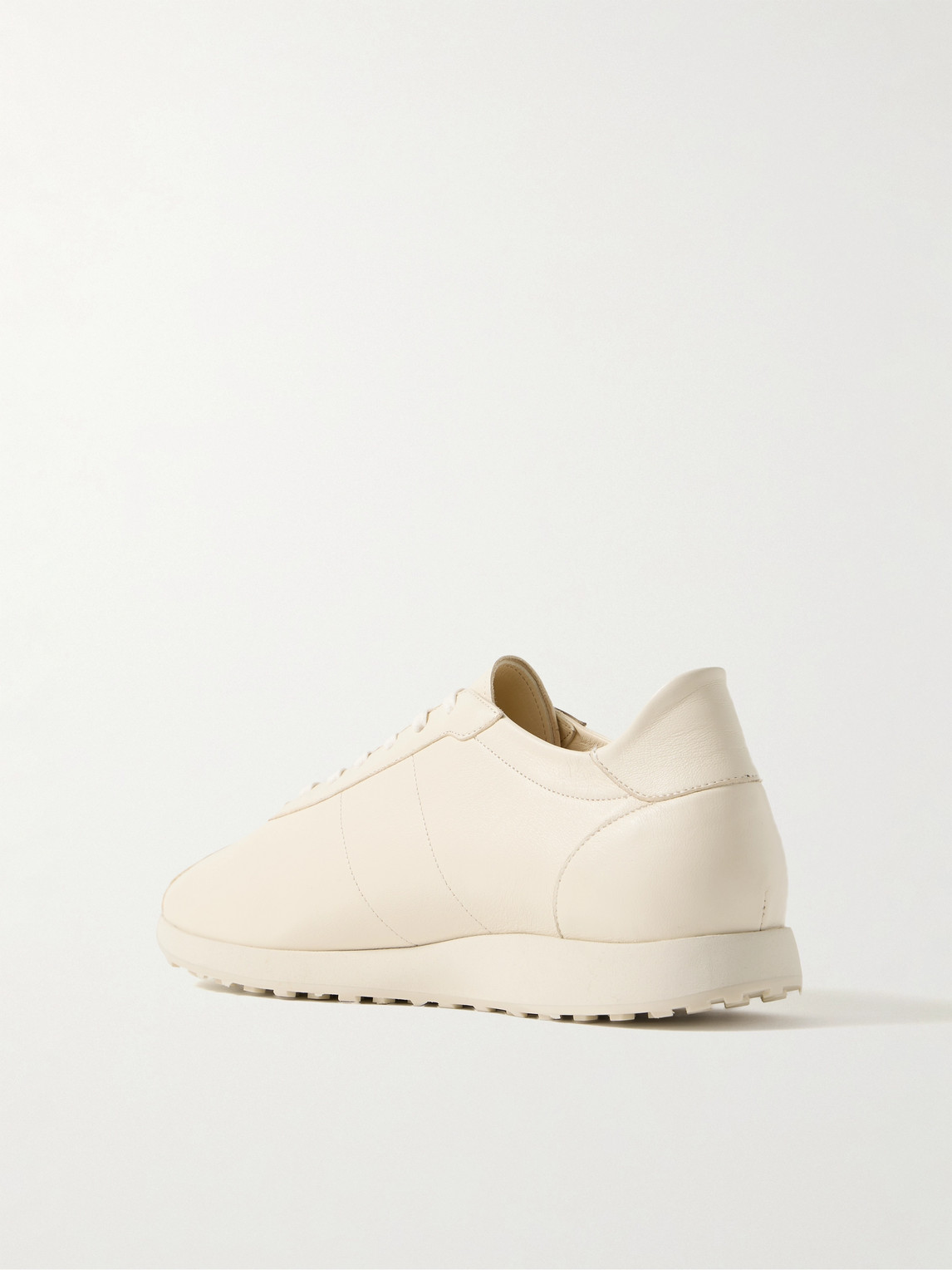 The Row Mica Leather Sneakers In Neutral
