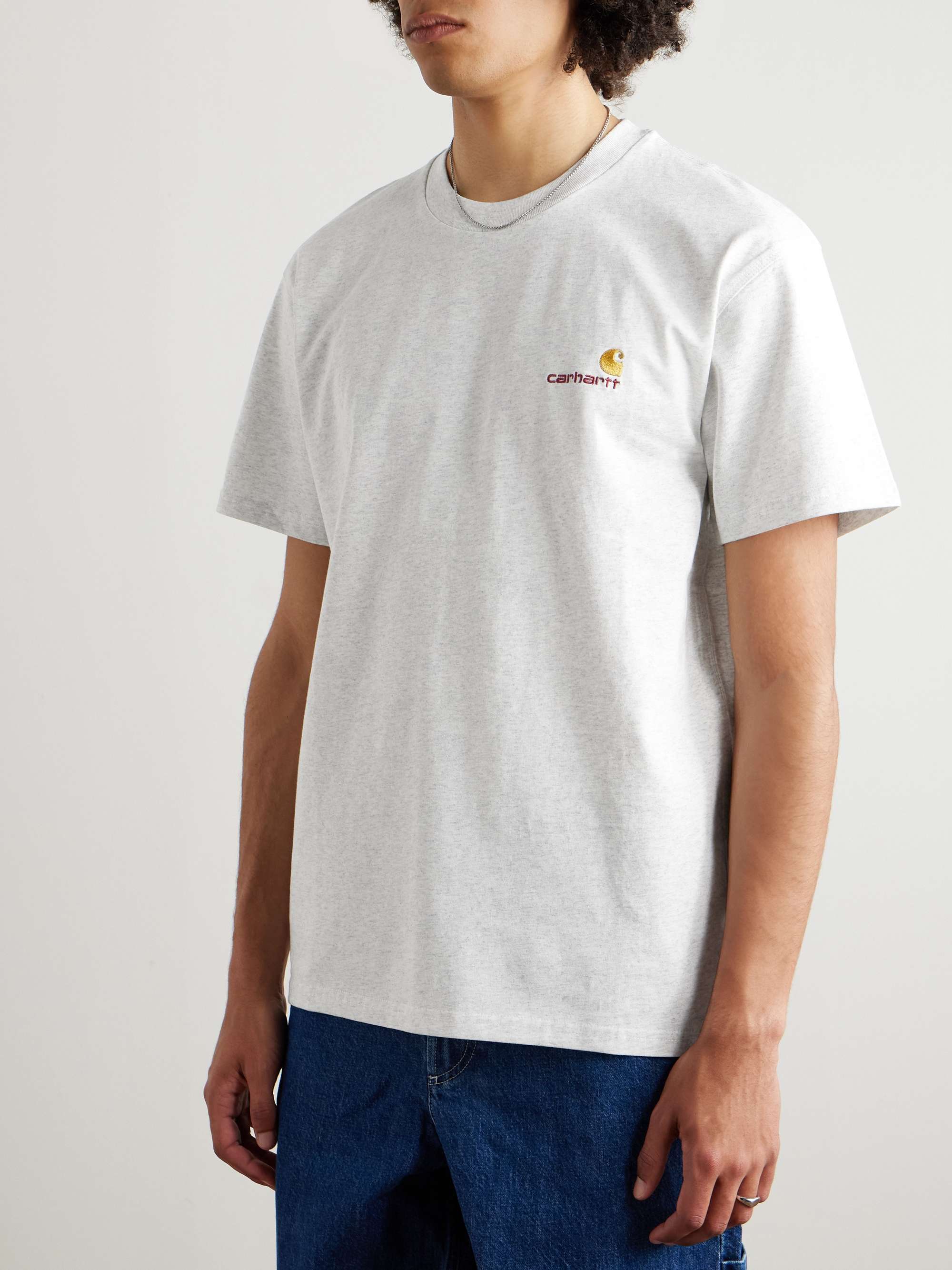 CARHARTT WIP American Script Logo-Embroidered Organic Cotton-Jersey T-Shirt