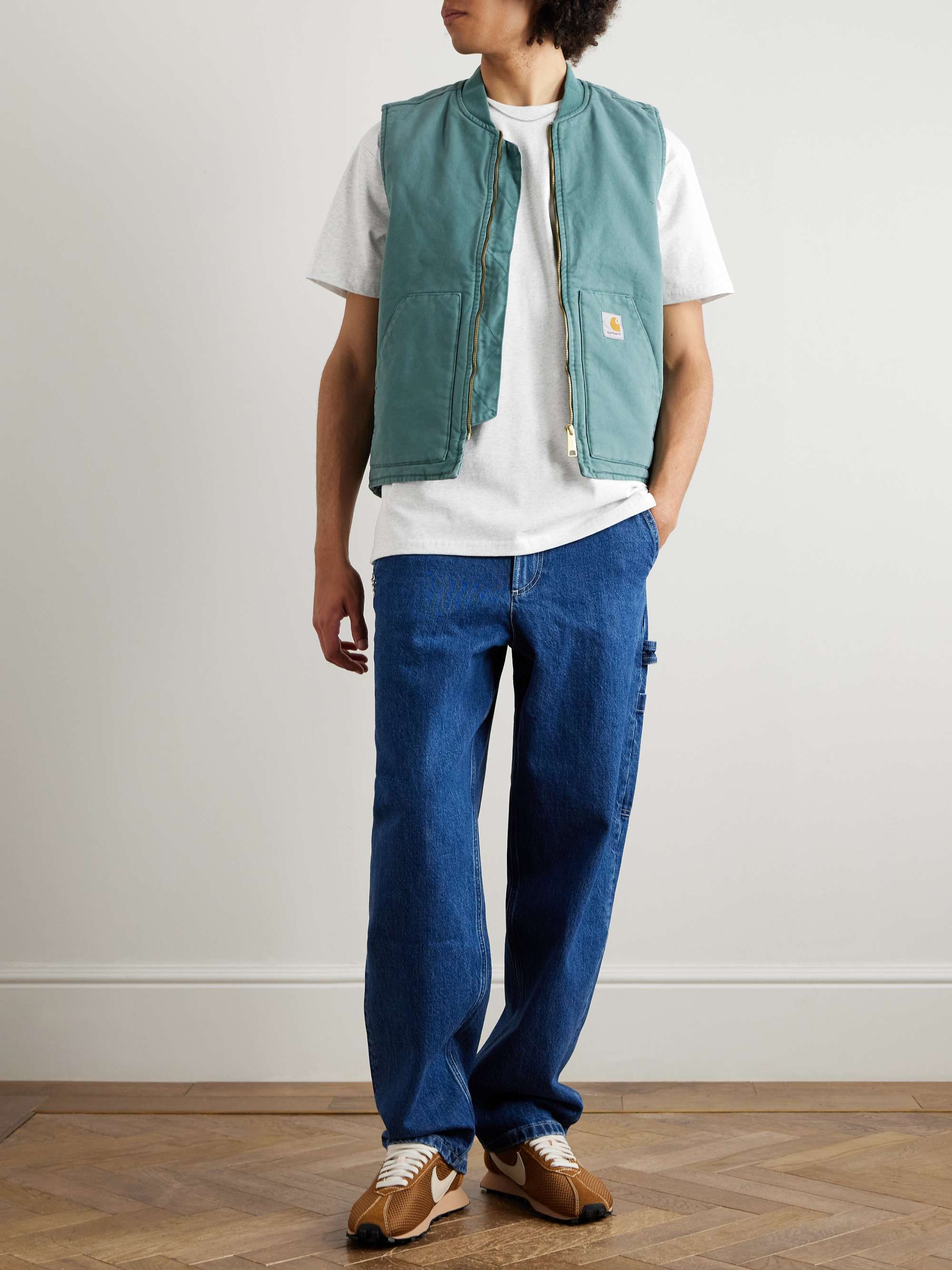 CARHARTT WIP American Script Logo-Embroidered Organic Cotton-Jersey T-Shirt