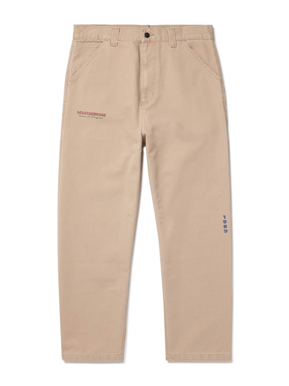 OG Single Knee Printed Straight-Leg Organic Cotton-Canvas Trousers