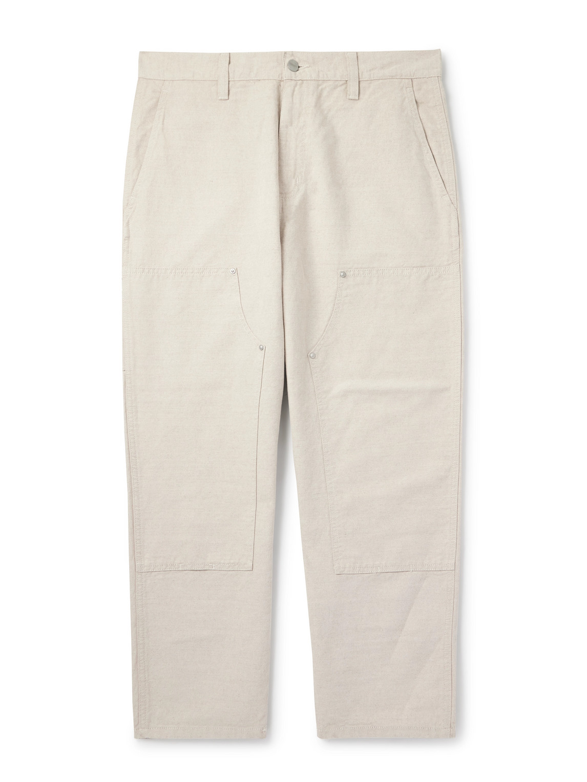 Walter Double Knee Straight-Leg Cotton-Canvas Trousers
