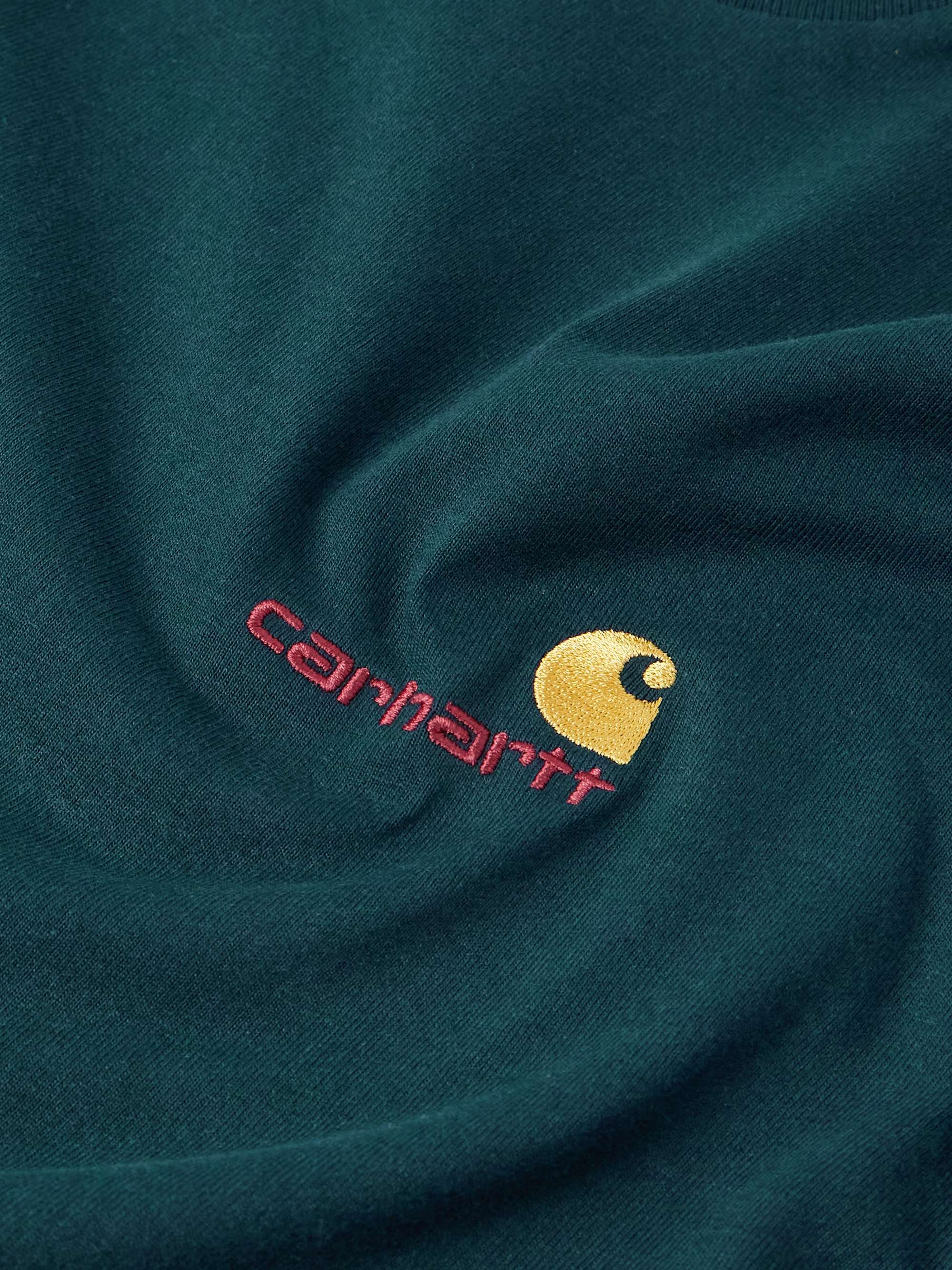 CARHARTT WIP American Script Logo-Embroidered Organic Cotton-Jersey T-Shirt