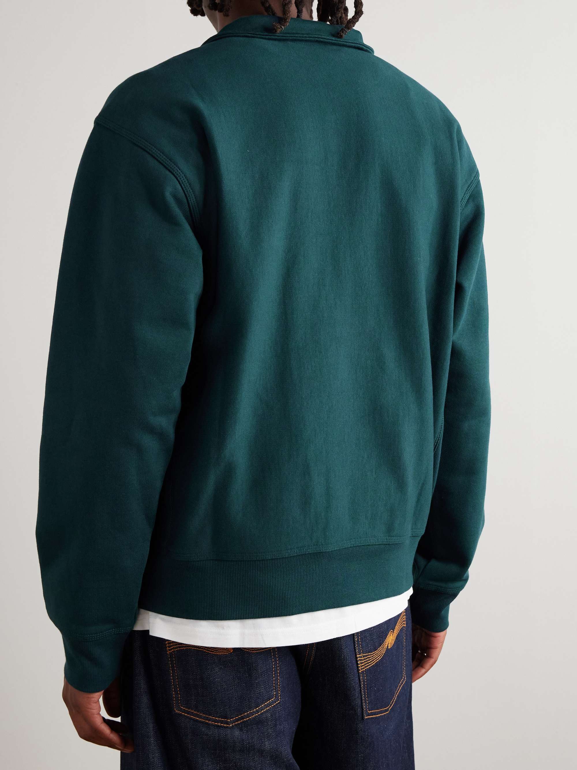 CARHARTT WIP American Script Cotton-Blend Jersey Half-Zip Sweatshirt