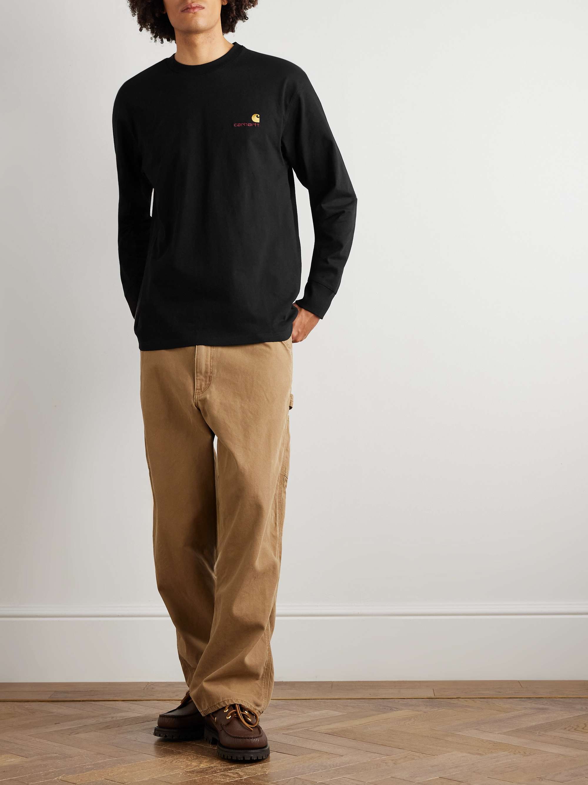 CARHARTT WIP American Script Logo-Embroidered Cotton-Jersey T-Shirt
