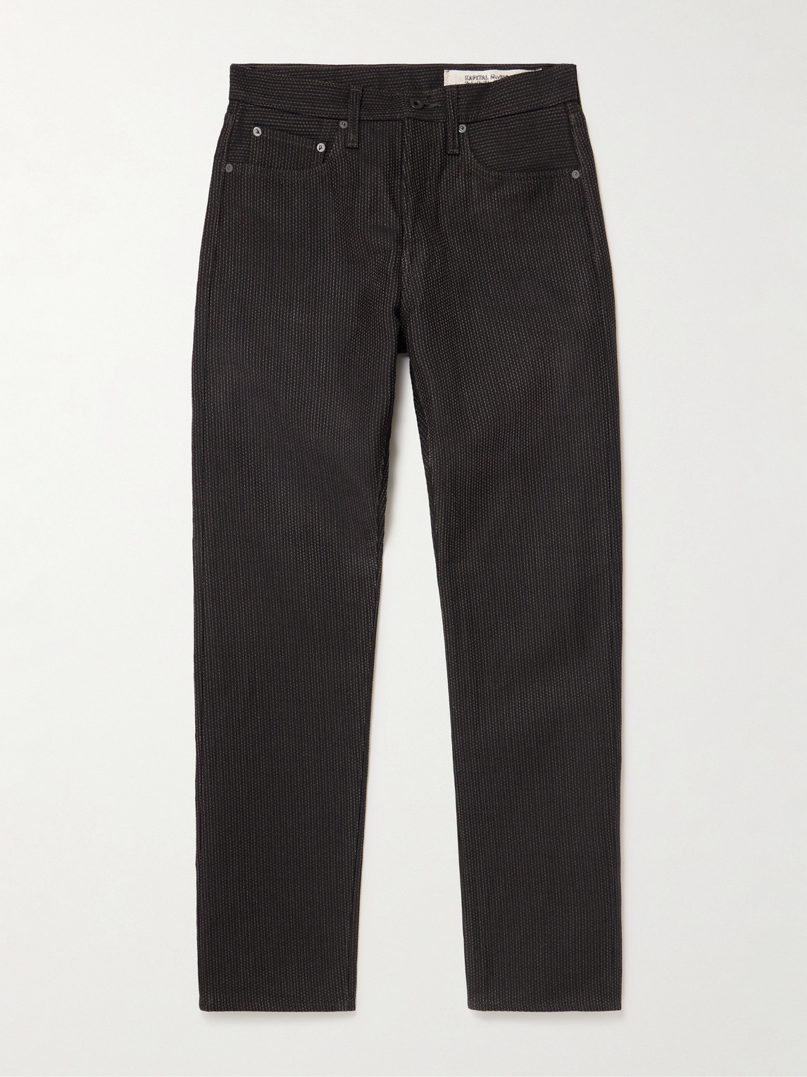 Kapital Monkey Cisco Straight-leg Embroidered Century Denim Jeans In Black