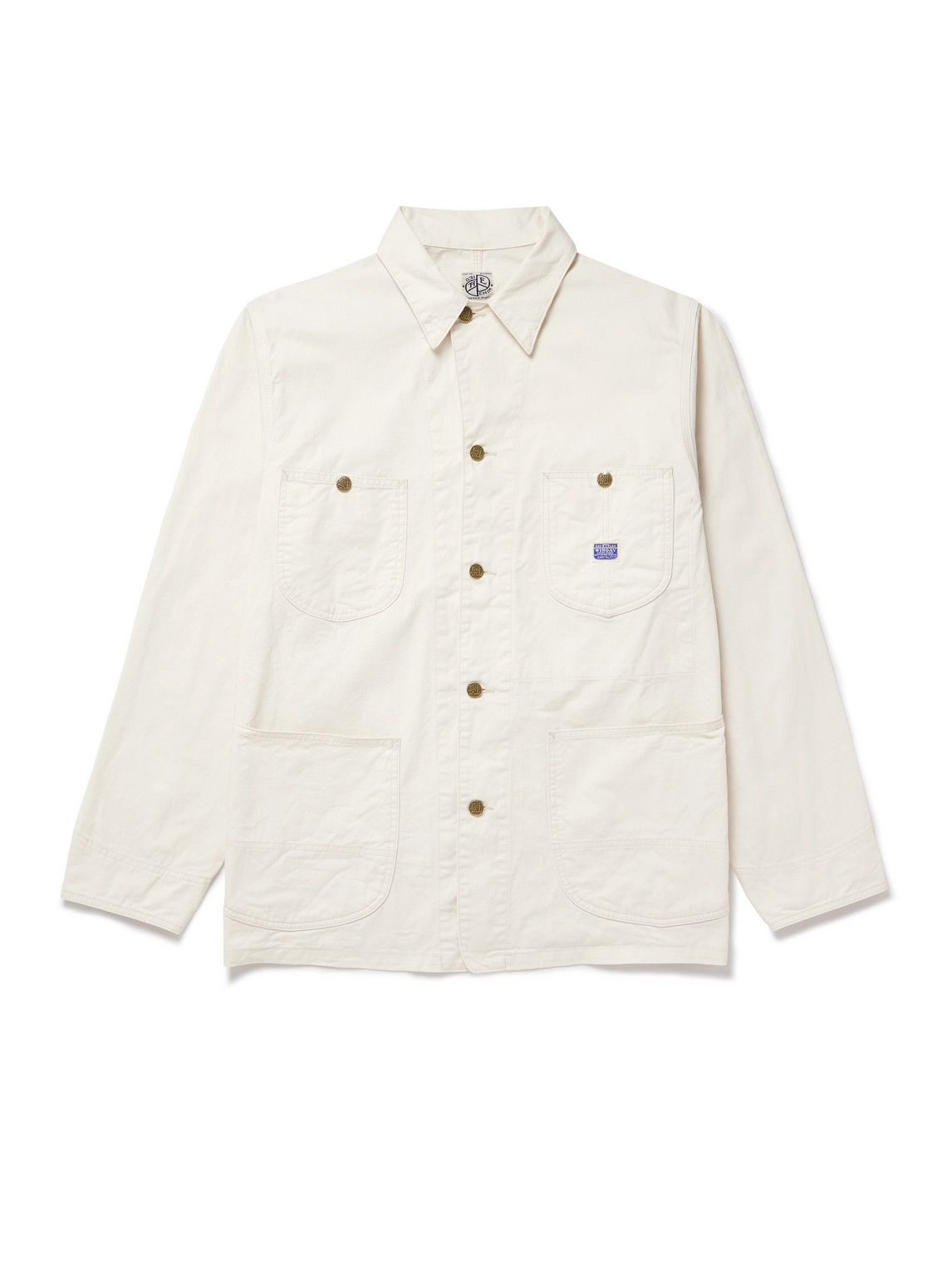 Rough-Face Printed Cotton-Twill Overshirt