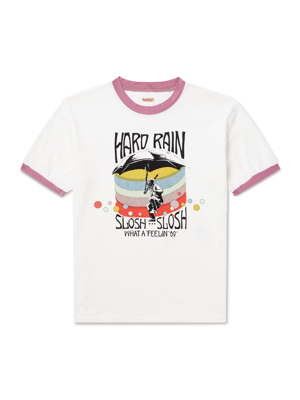 Kapital Hard Rain Sundance Printed Cotton-jersey T-shirt In White