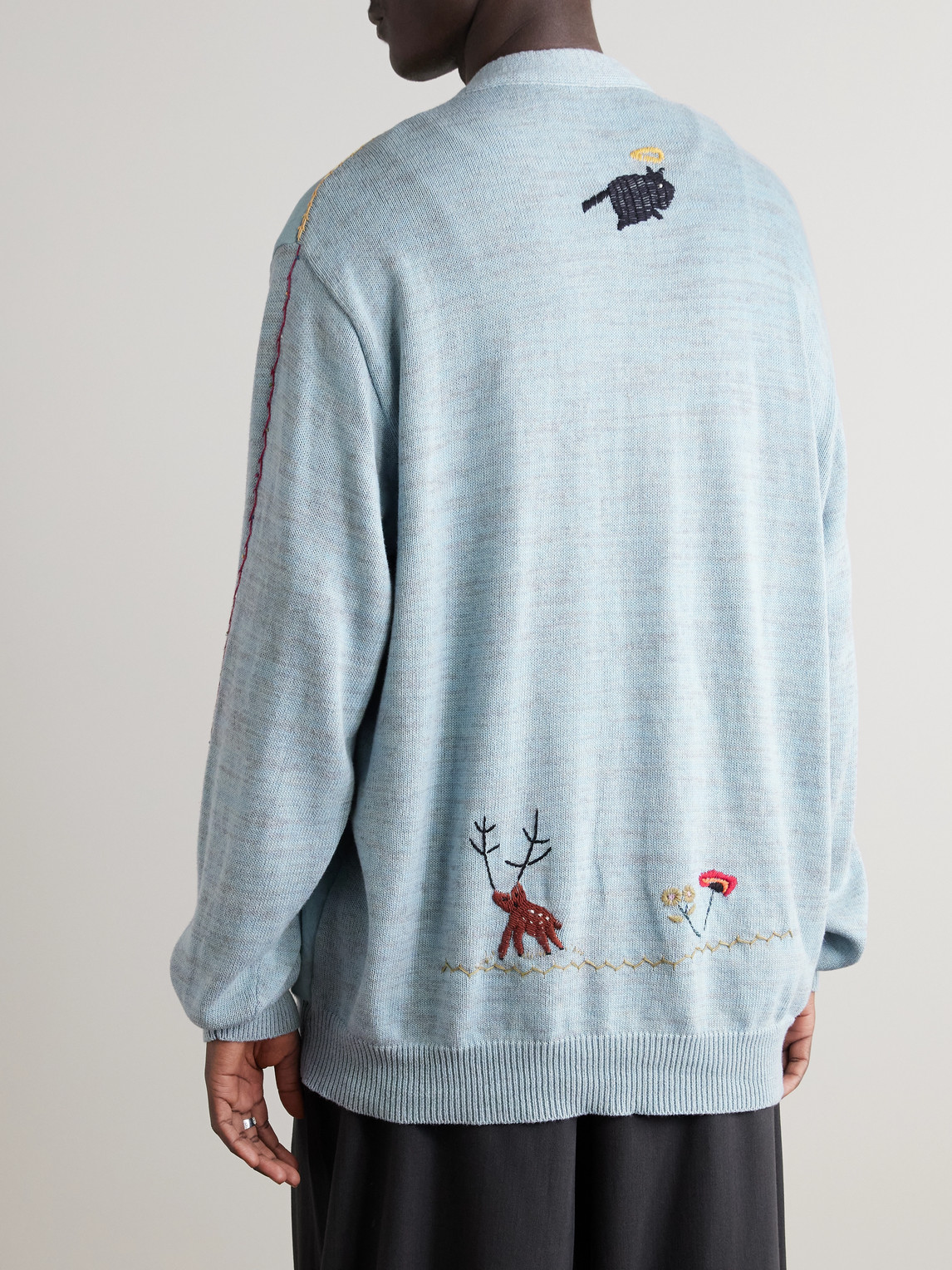  Kapital - Embroidered Chambray And Cotton Cardigan - Men - Blue - 1 