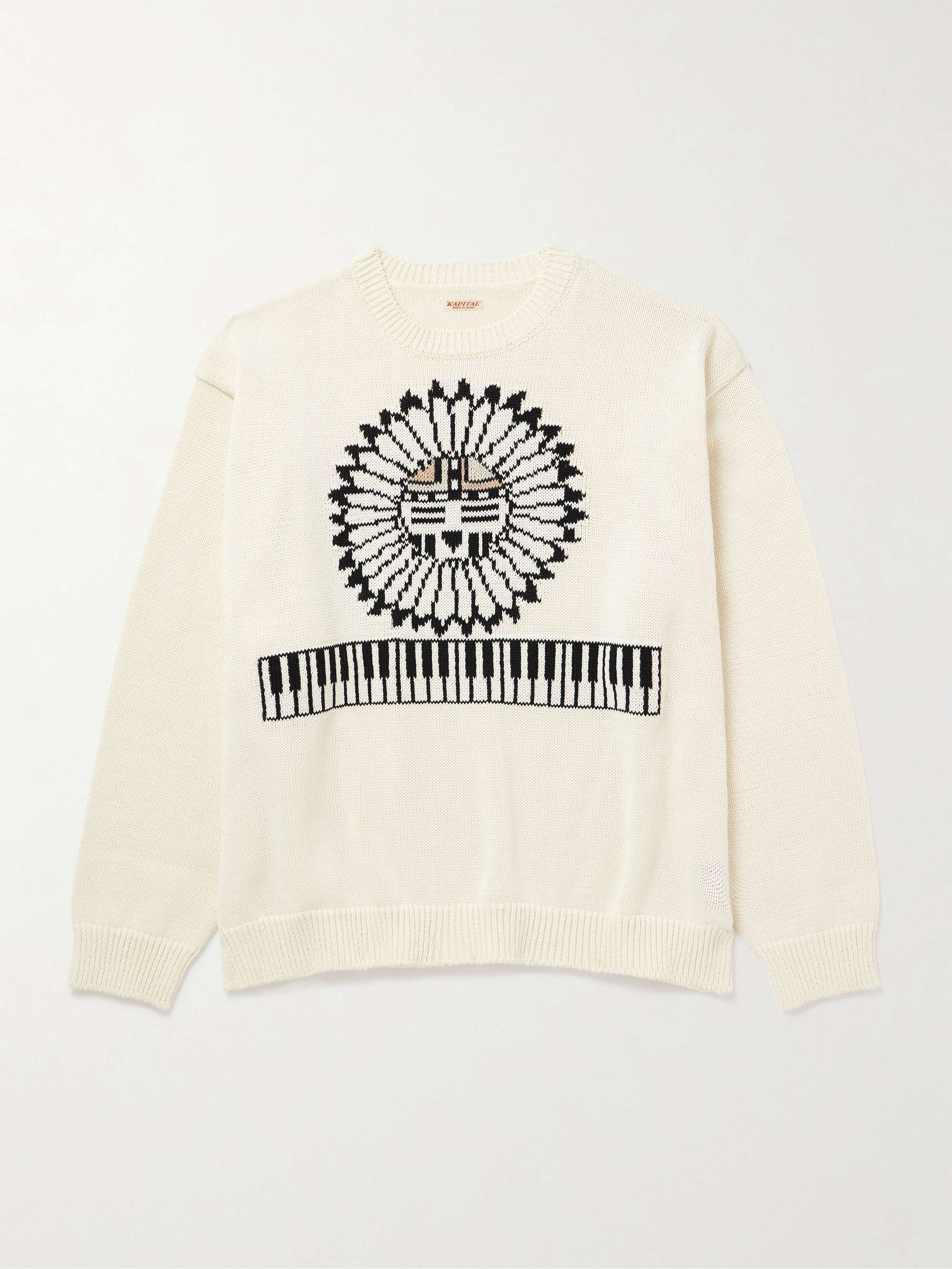 KAPITAL Cotton-Blend Jacquard Sweater for Men | MR PORTER