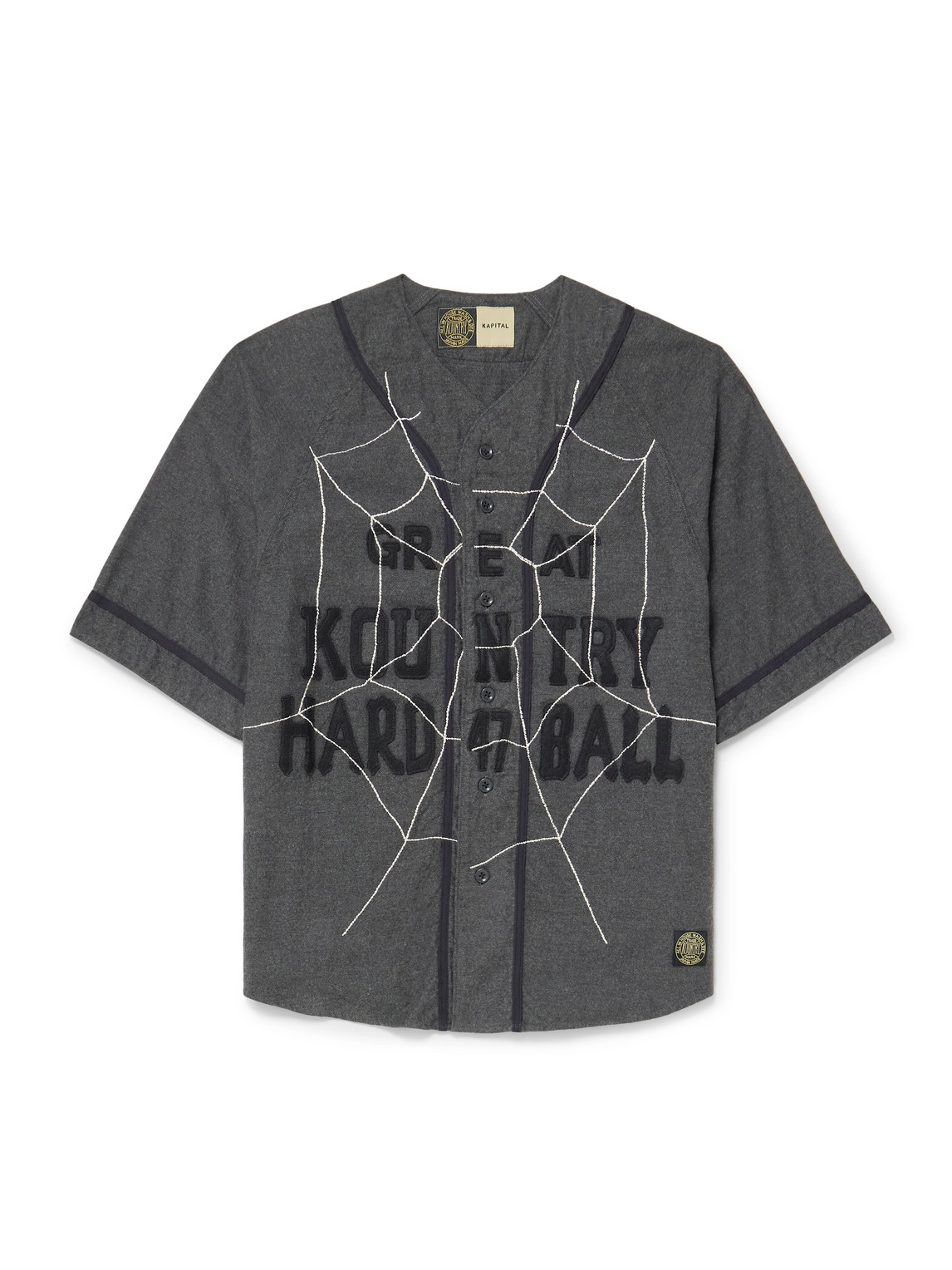 Embroidered Felt-Trimmed Cotton and Wool-Blend Shirt