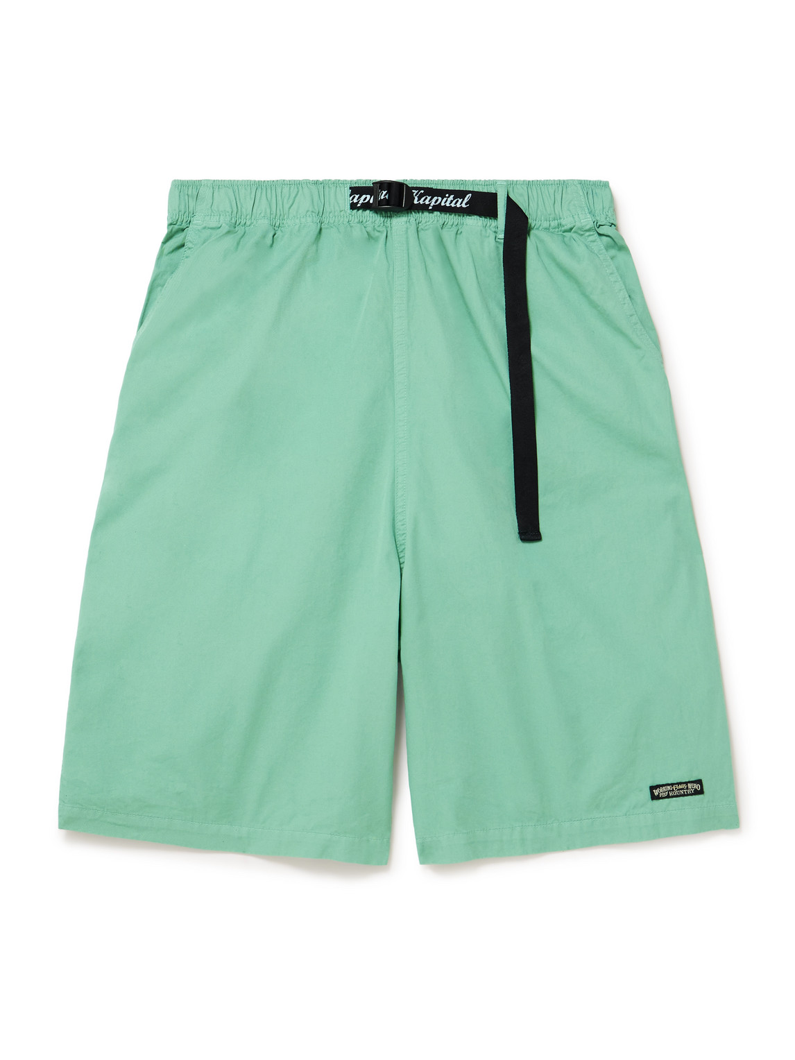 Easy Wide-Leg Belted Cotton-Twill Shorts