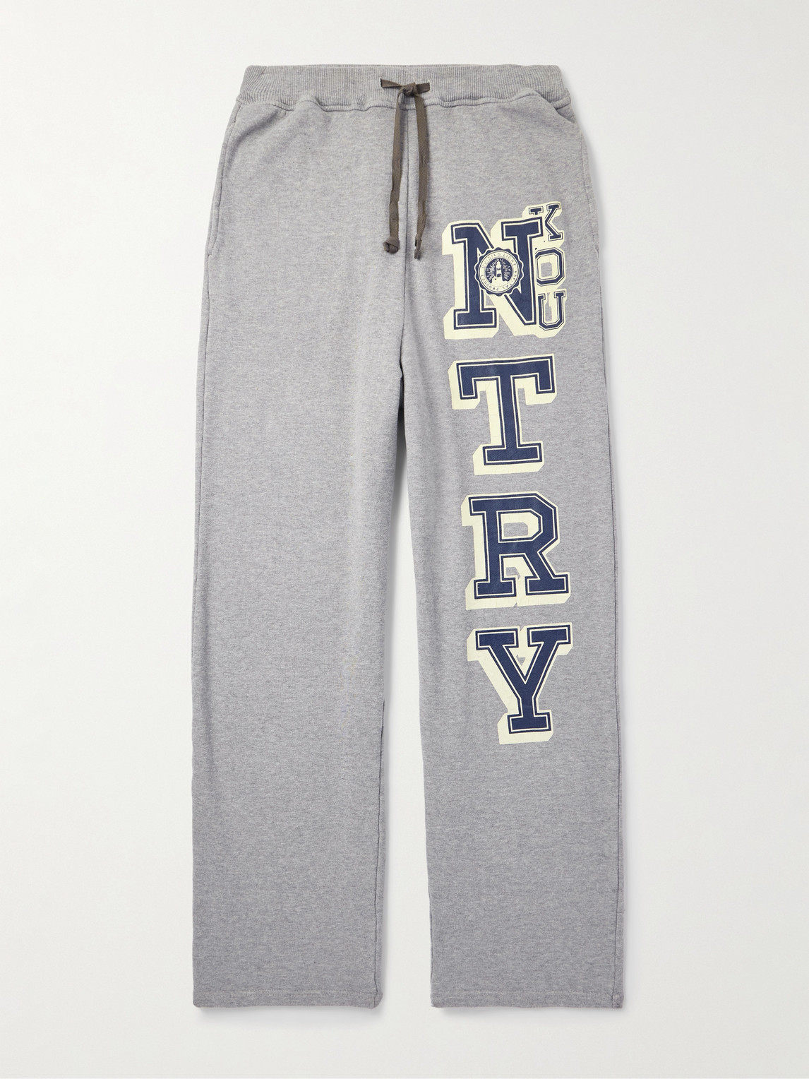 KAPITAL N.TRY Straight-Leg Printed Cotton-Jersey Sweatpants - Men