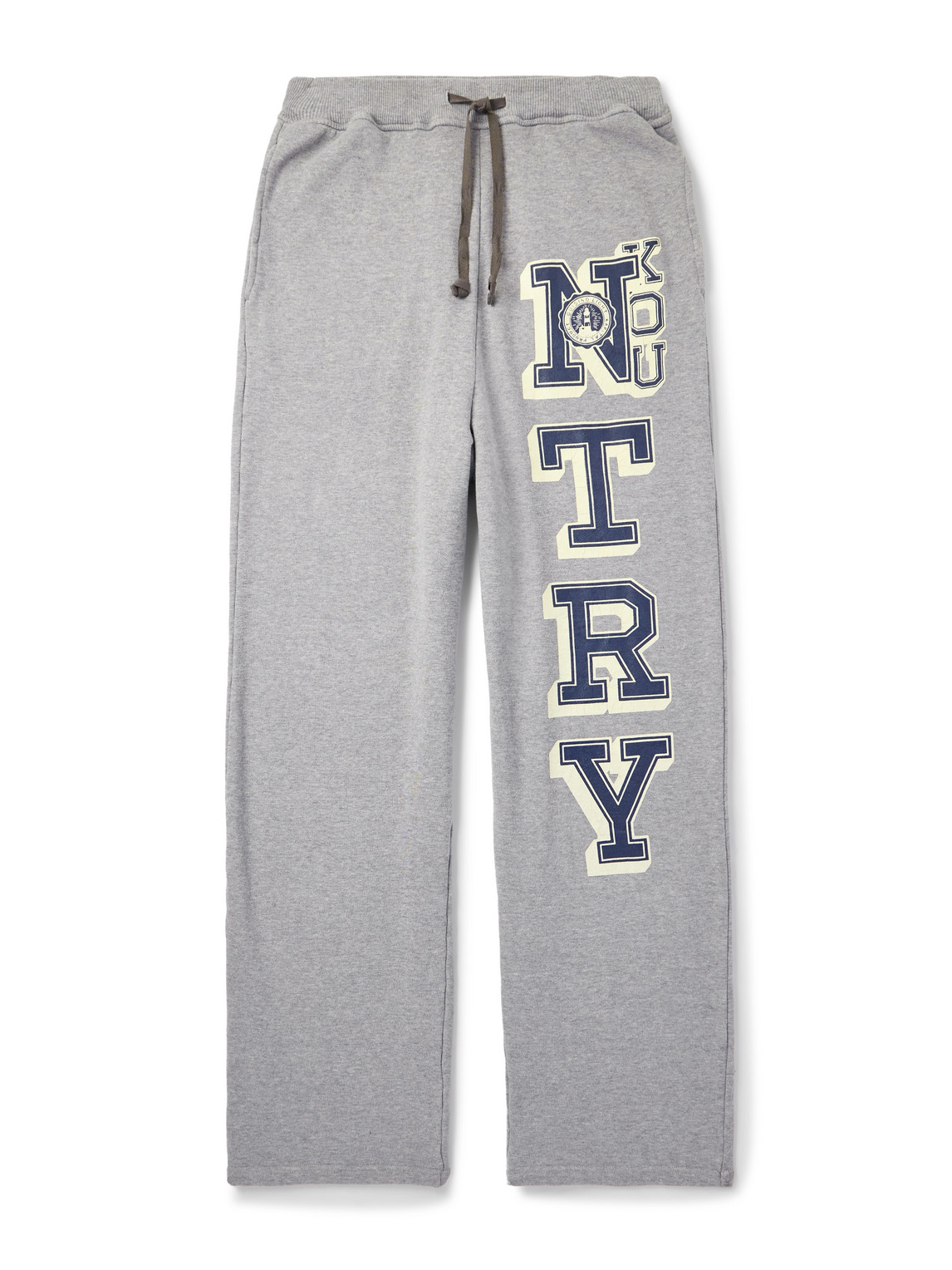Kapital N.try Straight-leg Printed Cotton-jersey Sweatpants