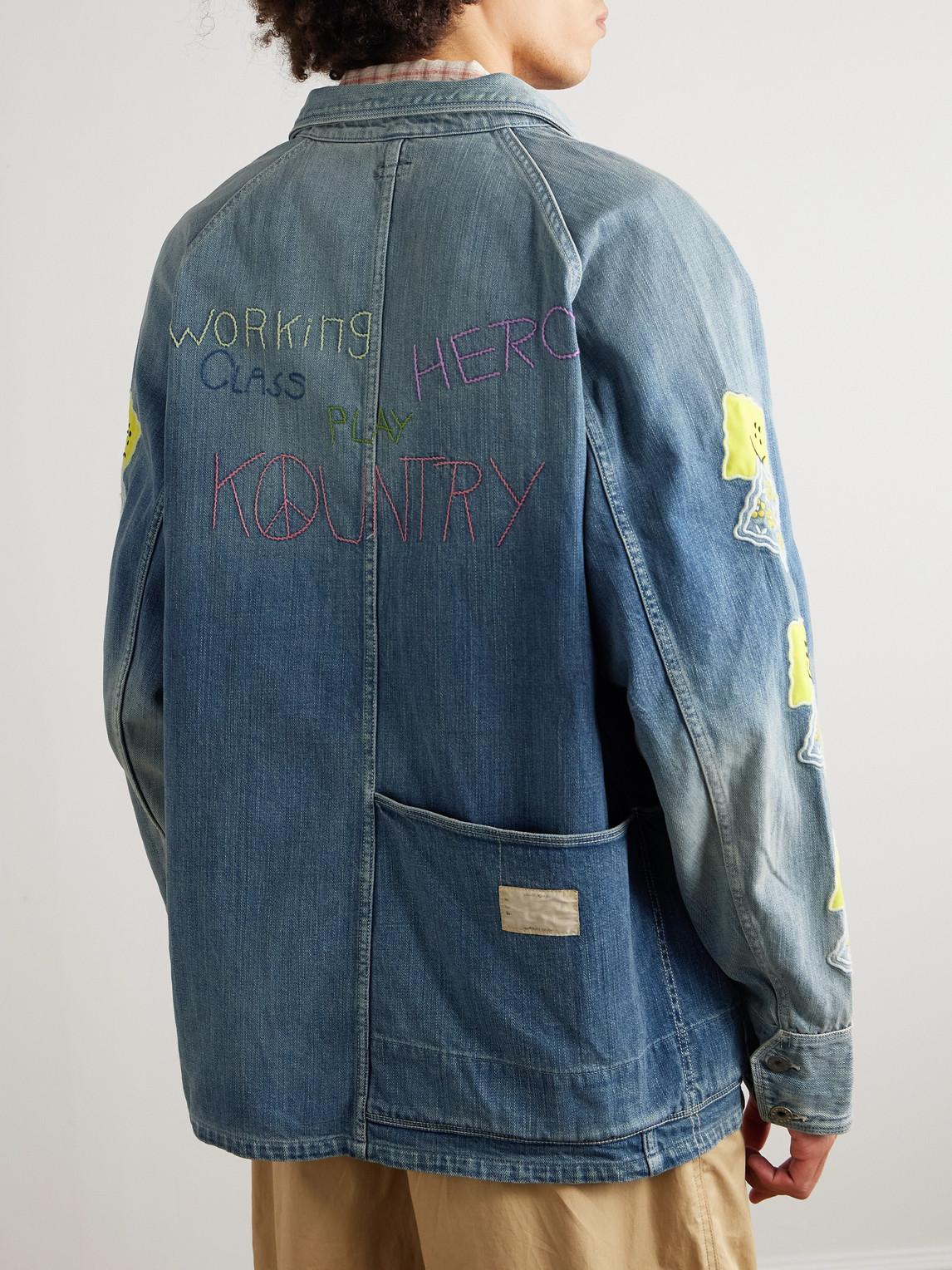  Kapital - Cactus Appliquéd Denim Jacket - Men - Blue - 4 