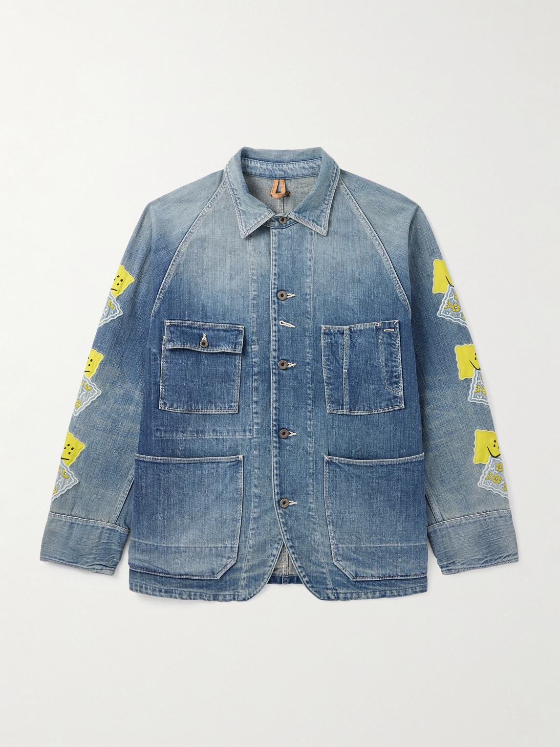 Kapital Cactus Appliquéd Denim Jacket In Blue