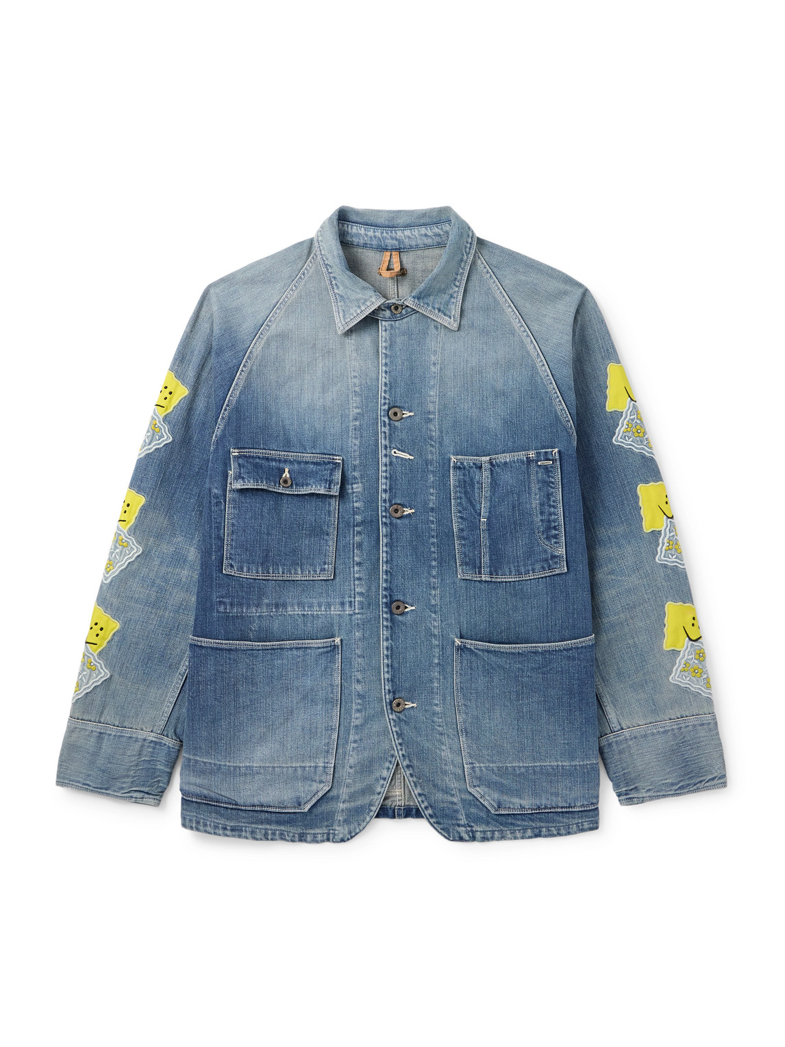 Kapital Cactus Appliquéd Denim Jacket In Blue