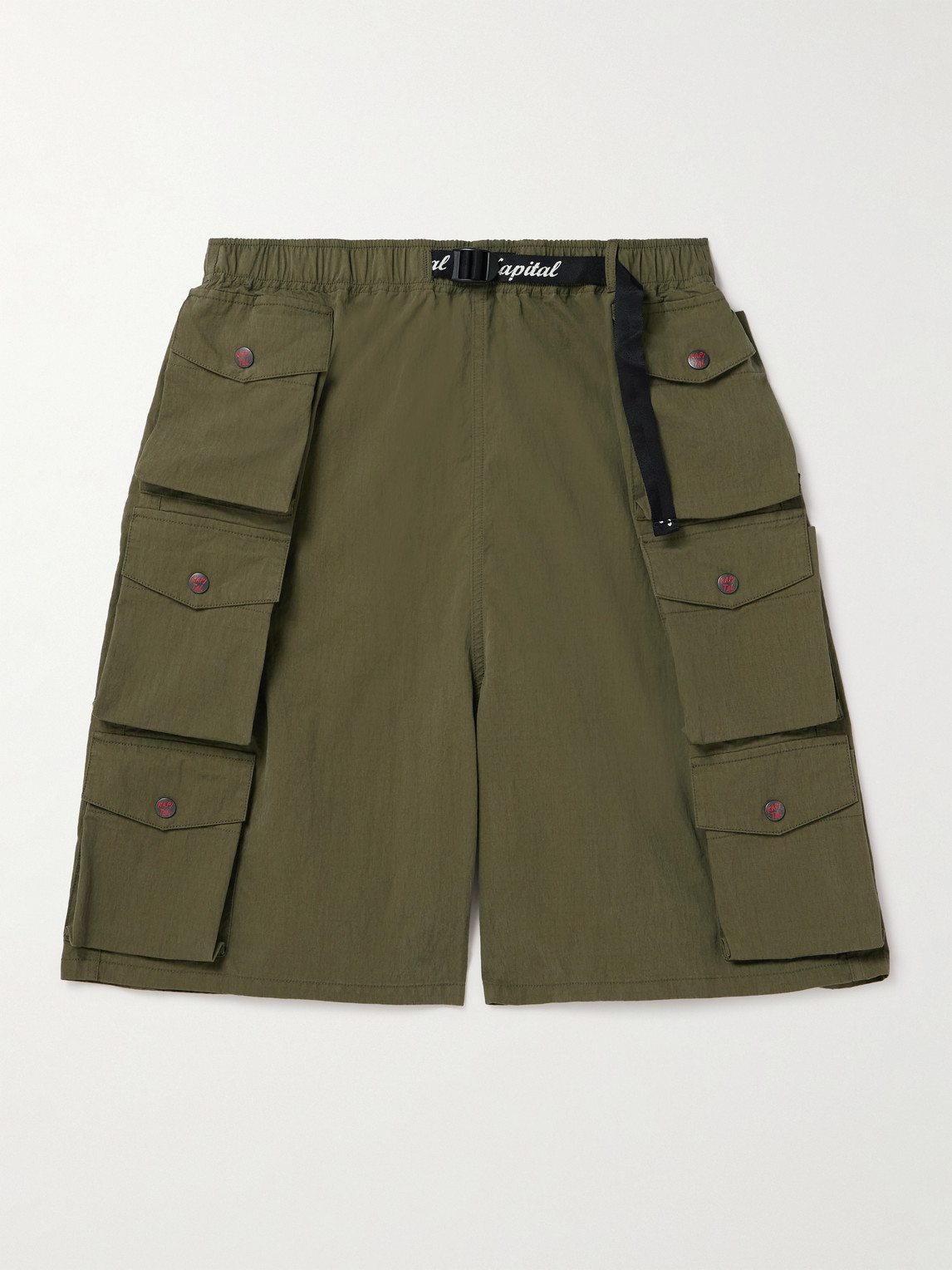 KAPITAL Cotton and Nylon-Blend Ripstop Drawstring Cargo Shorts - Men