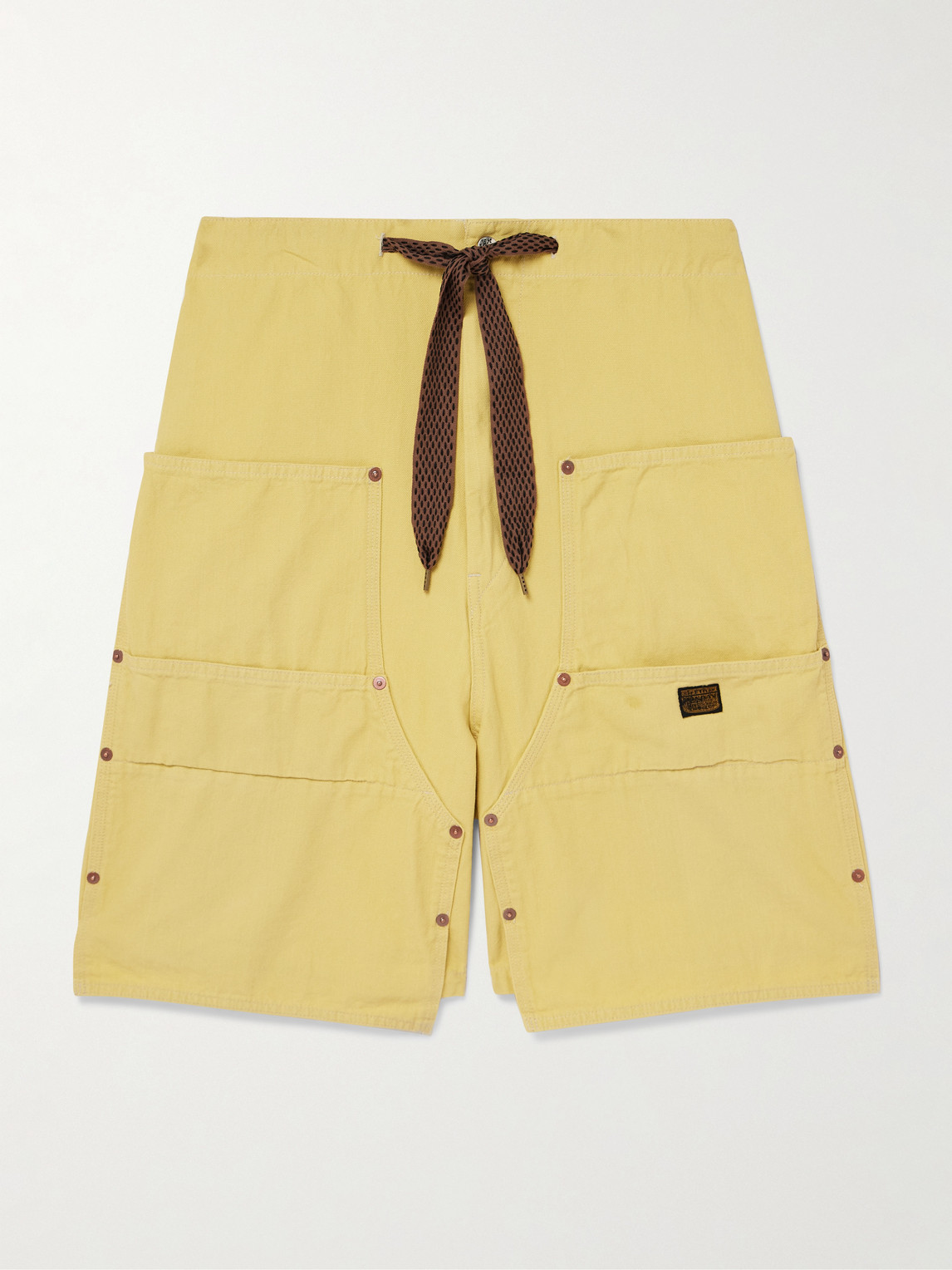 KAPITAL Easy Straight-Leg Cotton-Twill Drawstring Shorts - Men