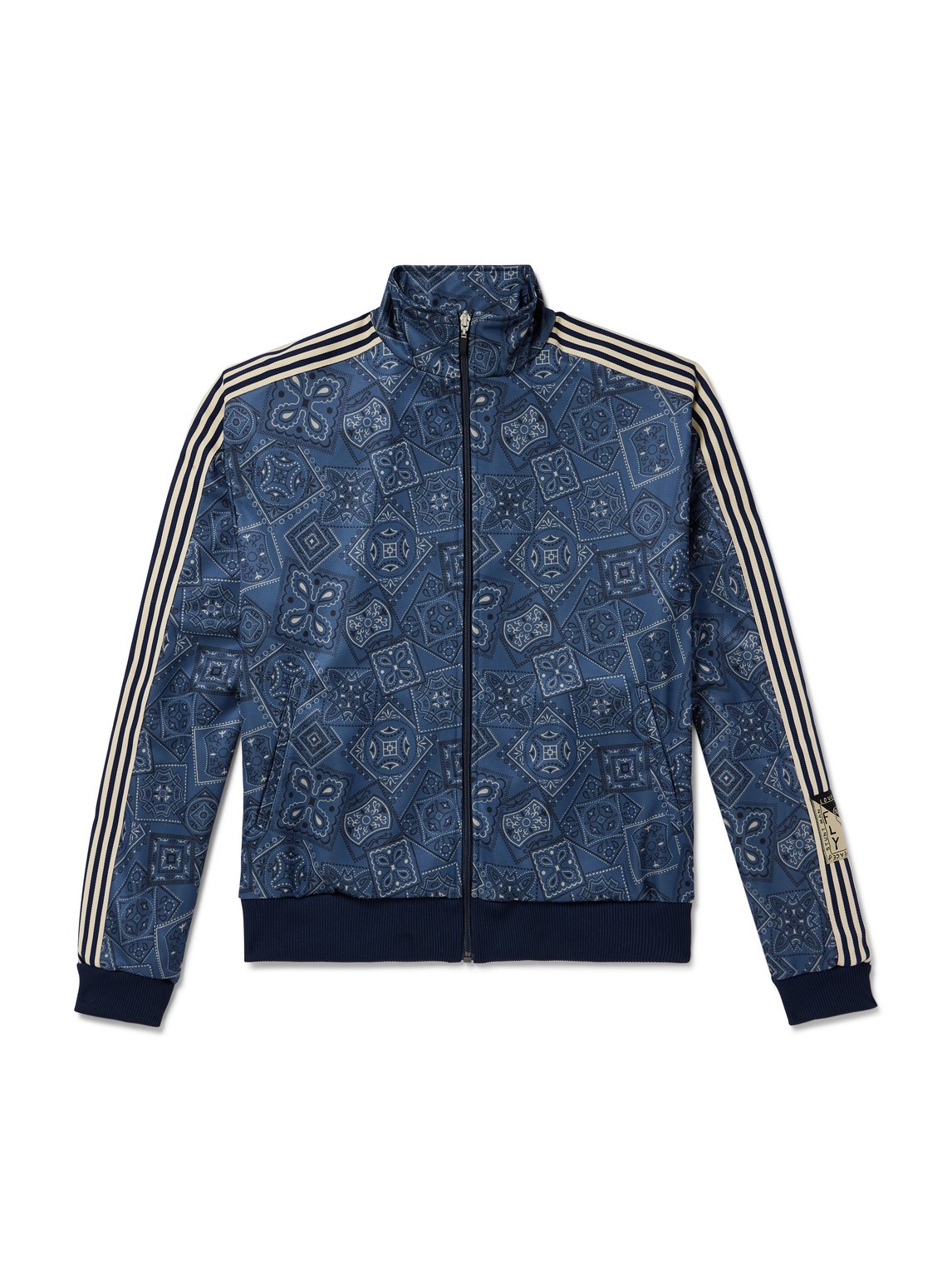Cookie Bandana-Print Striped Shell Track Jacket
