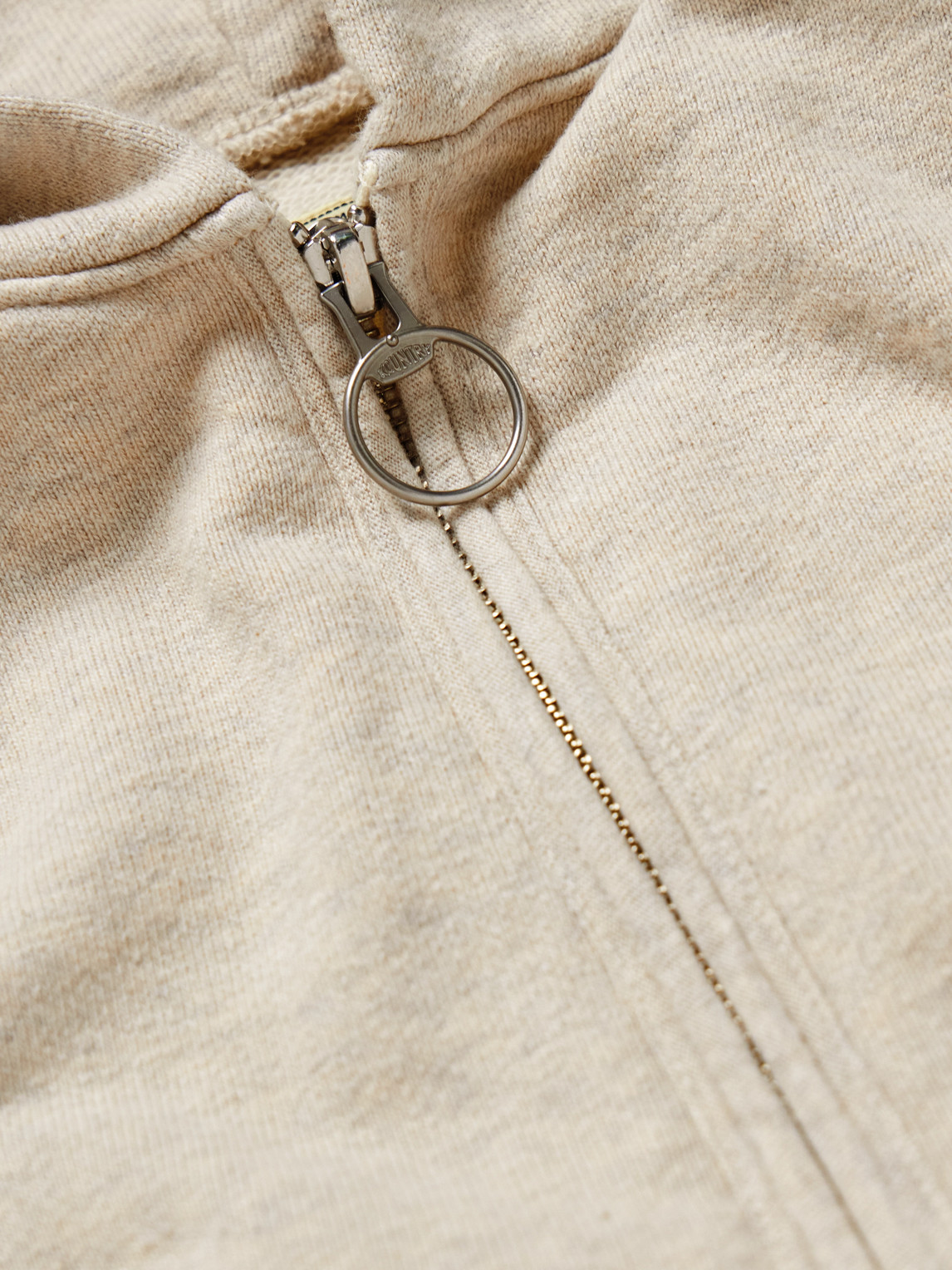 Shop Kapital Printed Cotton-jersey Zip-up Hoodie In Neutrals
