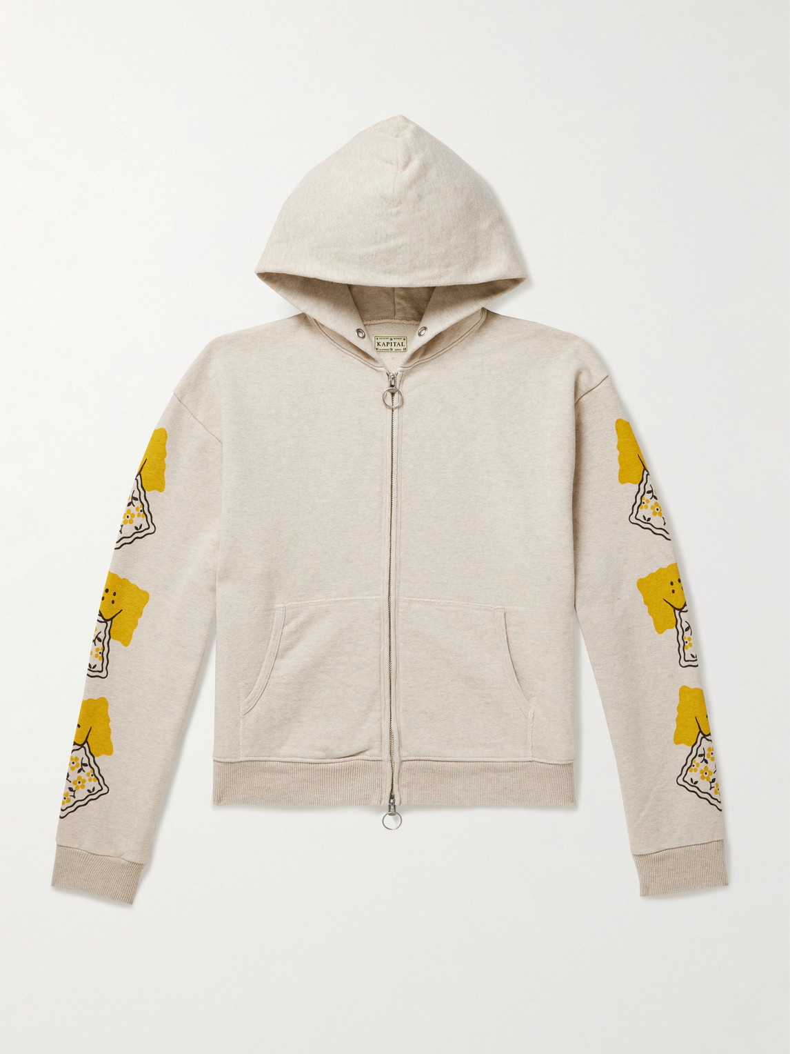 KAPITAL Printed Cotton-Jersey Zip-Up Hoodie - Men